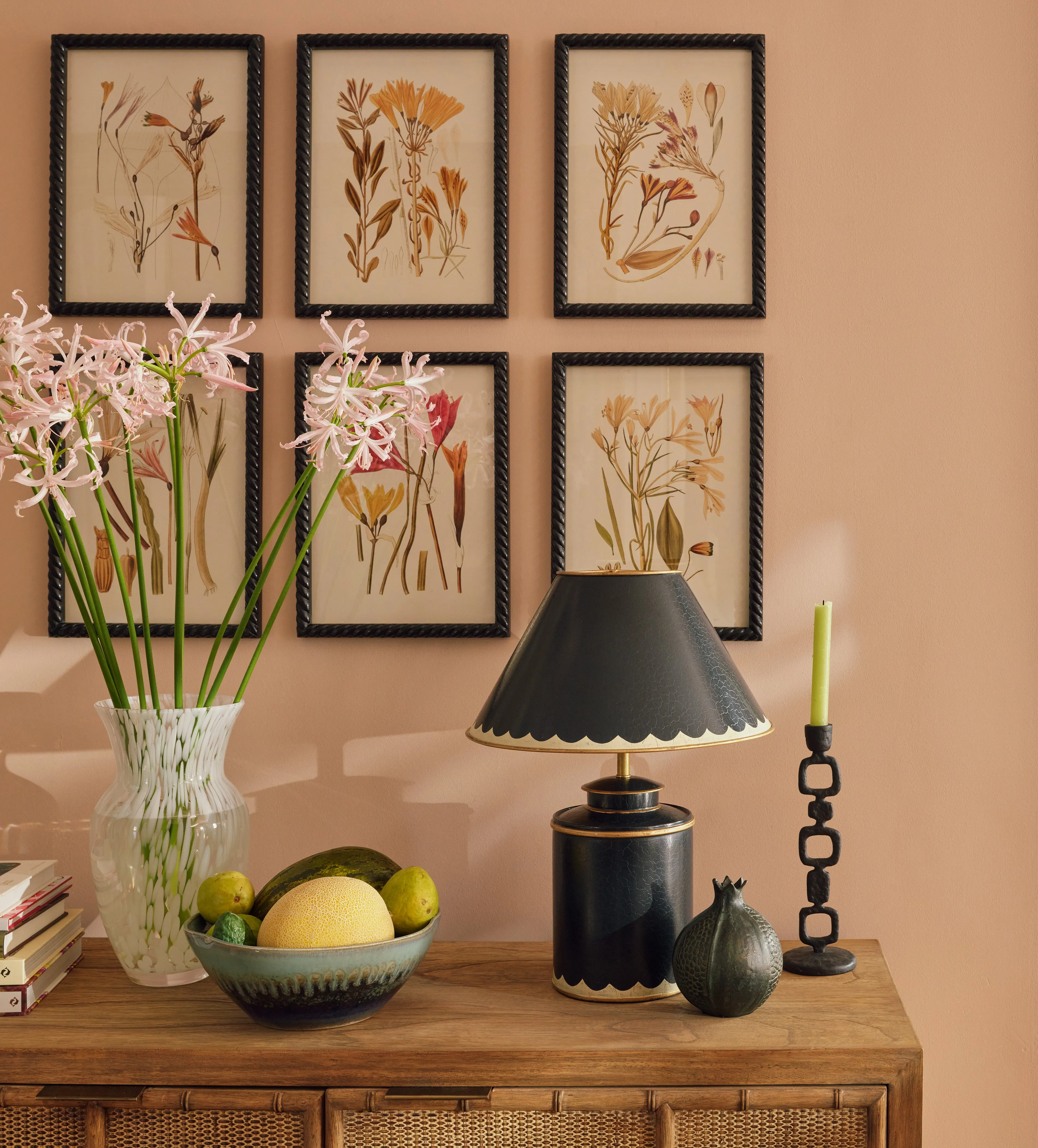 6-Piece Botanical Print Set - Multi, Framed