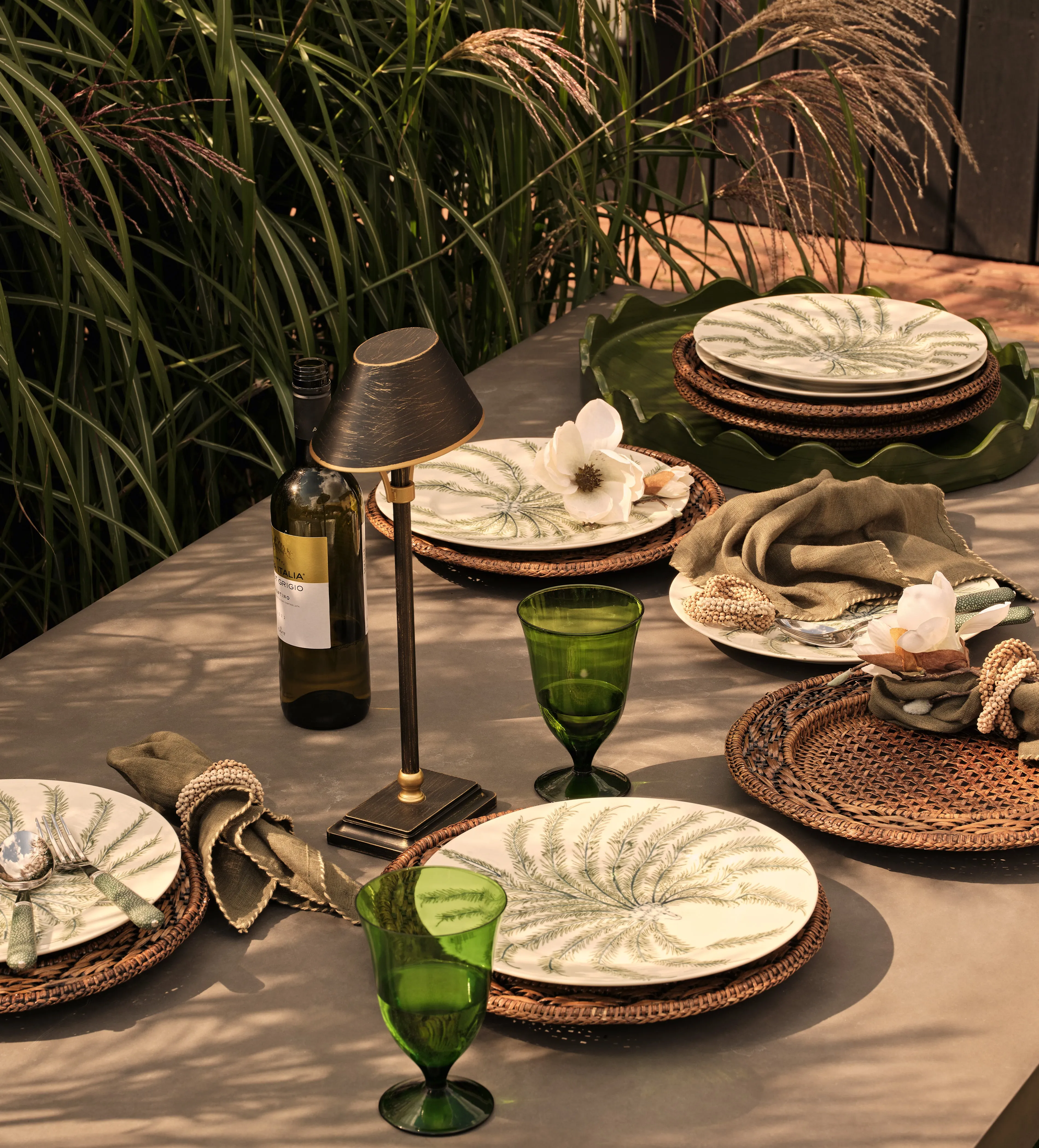 6-Piece Dinner Plate Set - Sage, Stoneware