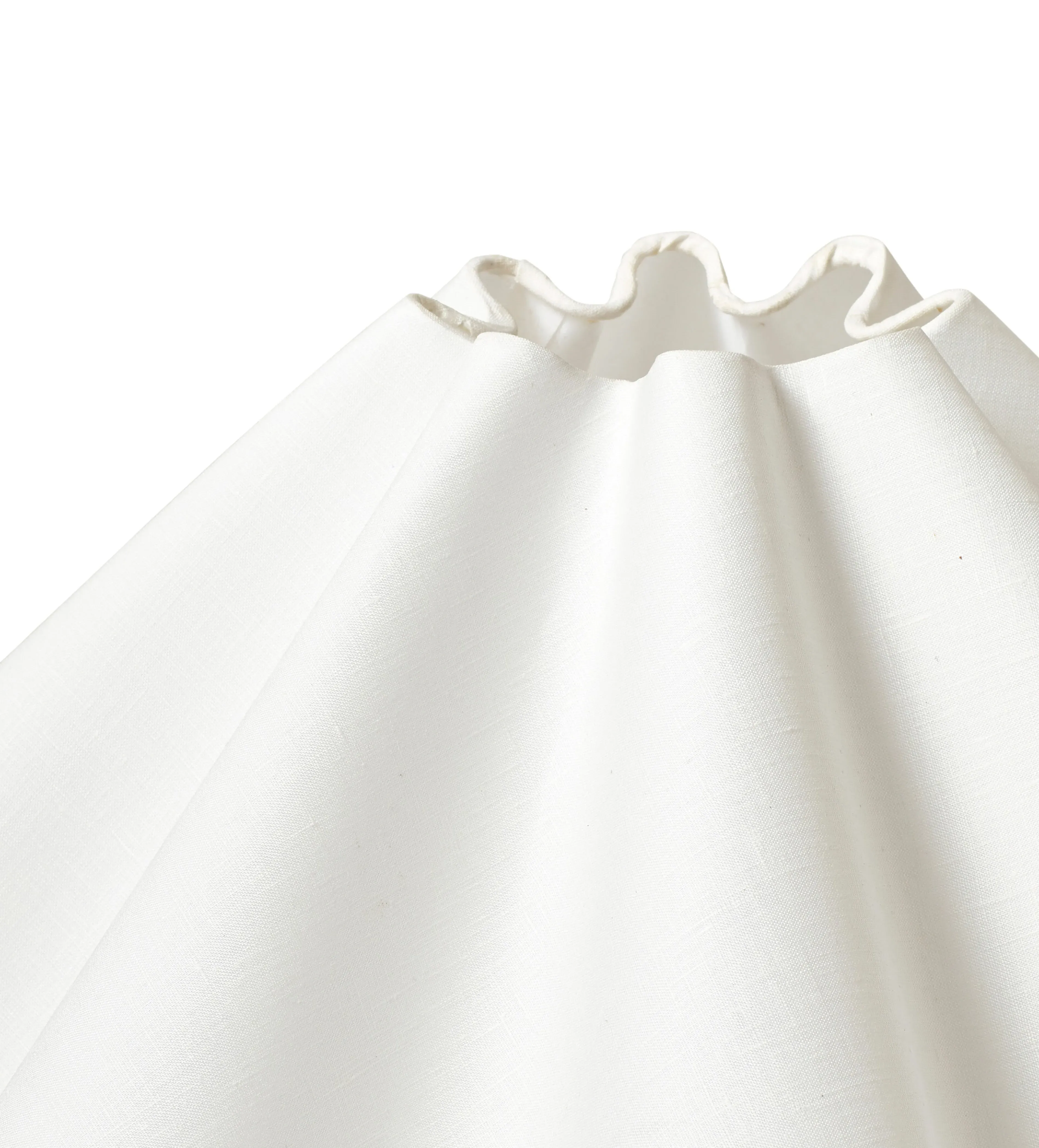 60cm Lampshade with Wavy Design - Off White, Linen