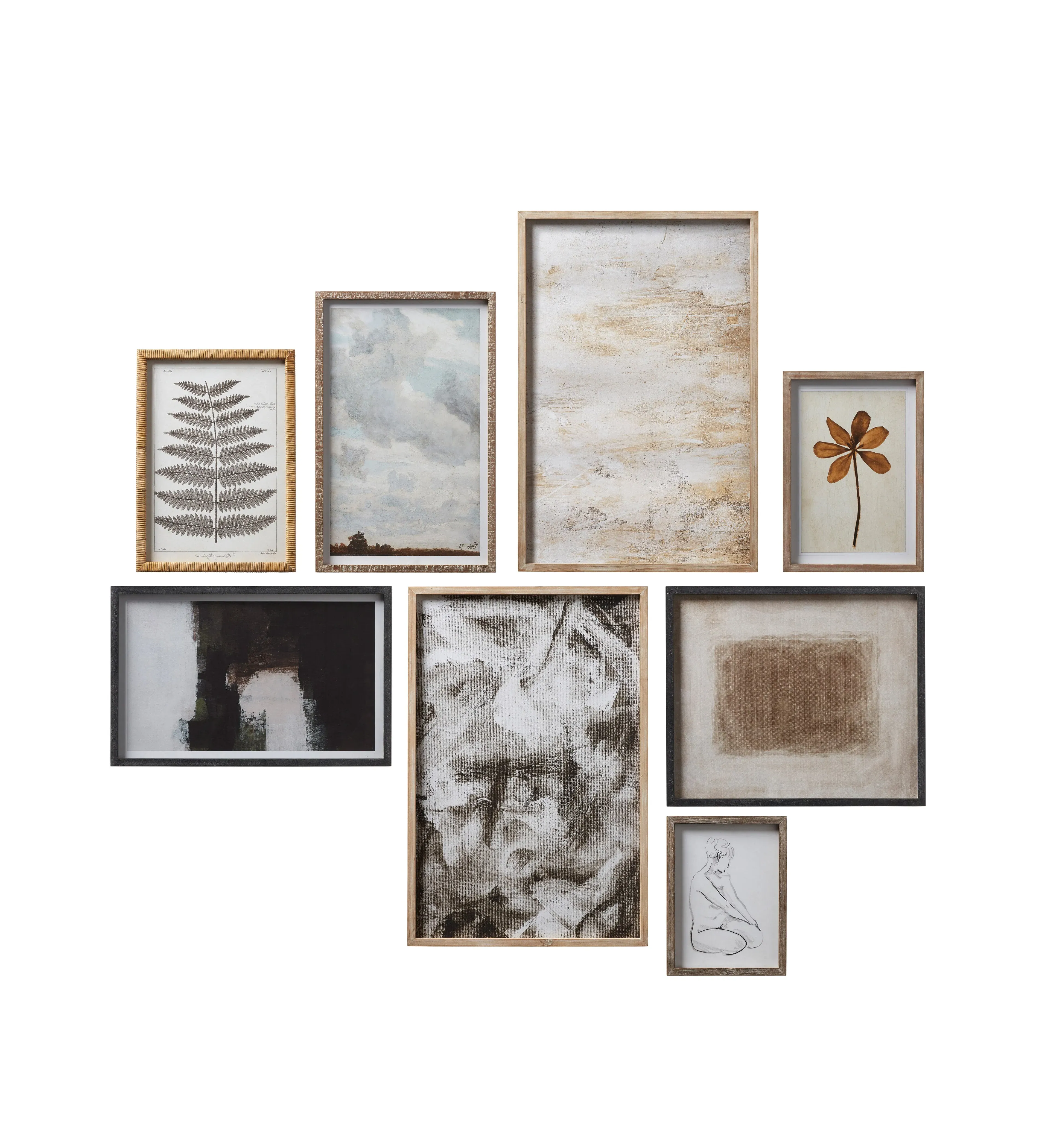 8-Piece Gallery Wall Print Set - Multi, Framed image