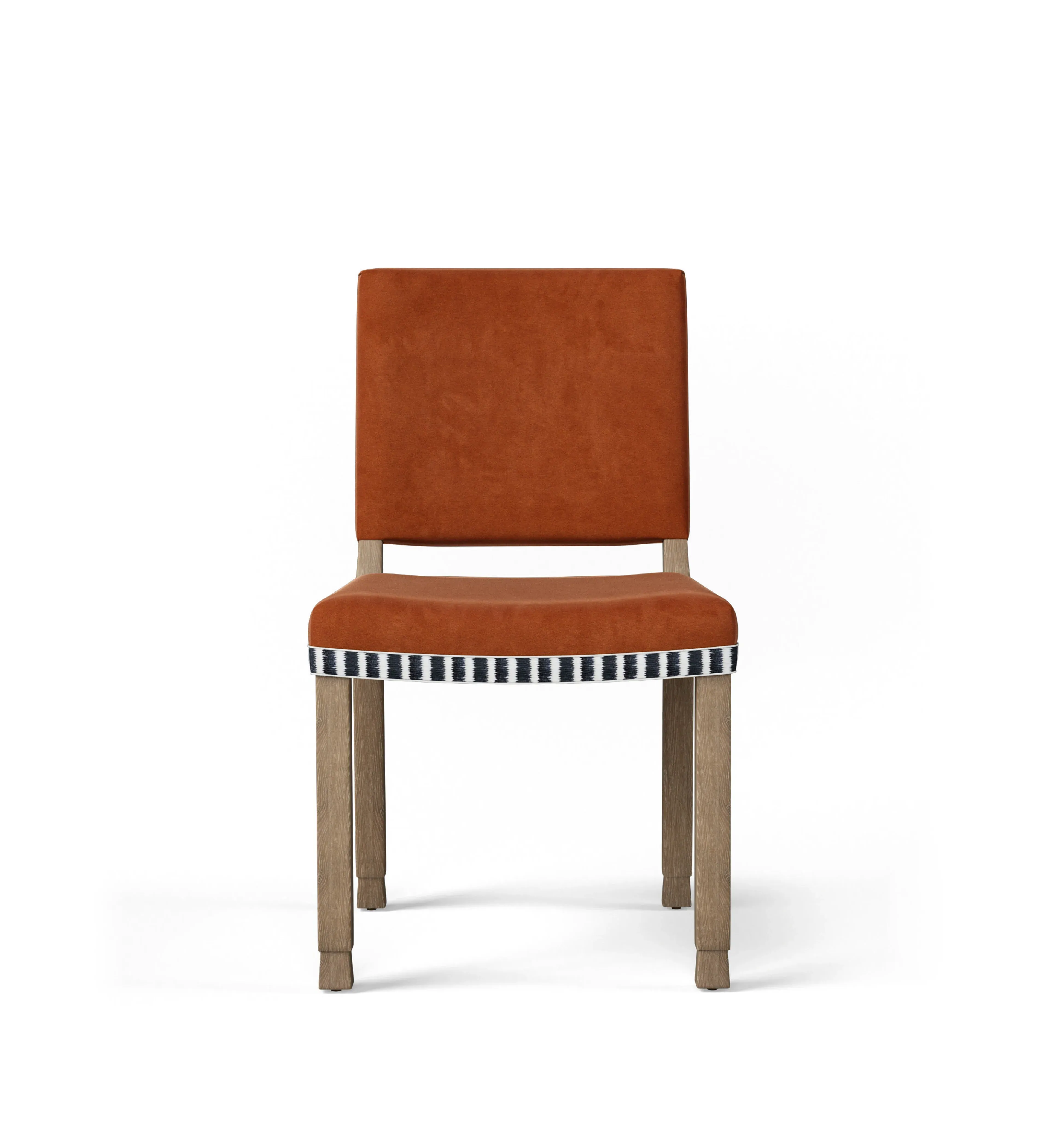 Abbey Dining Chair - Dirty Orange, Velvet