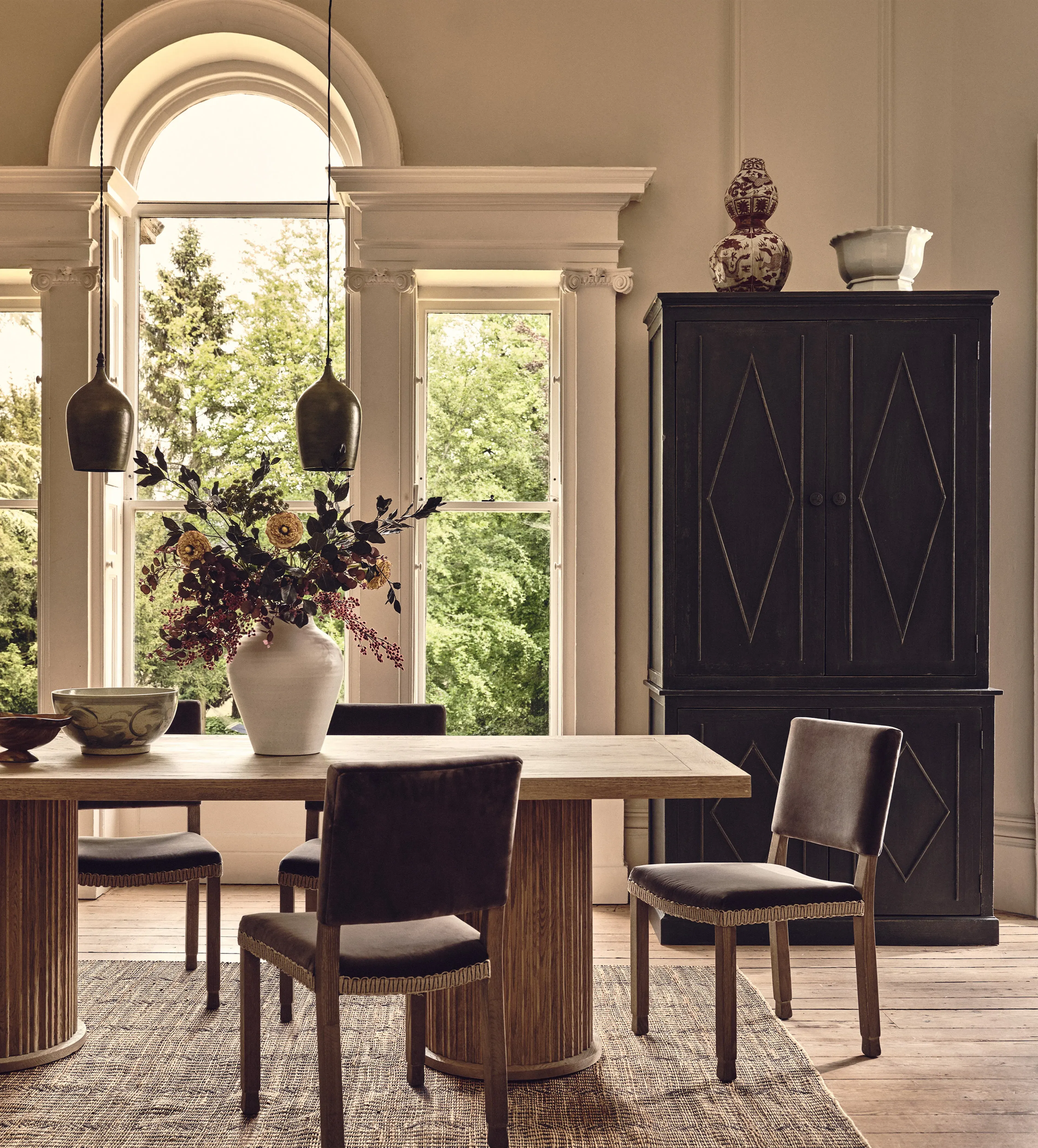Abbey Dining Chair - Truffle, Velvet