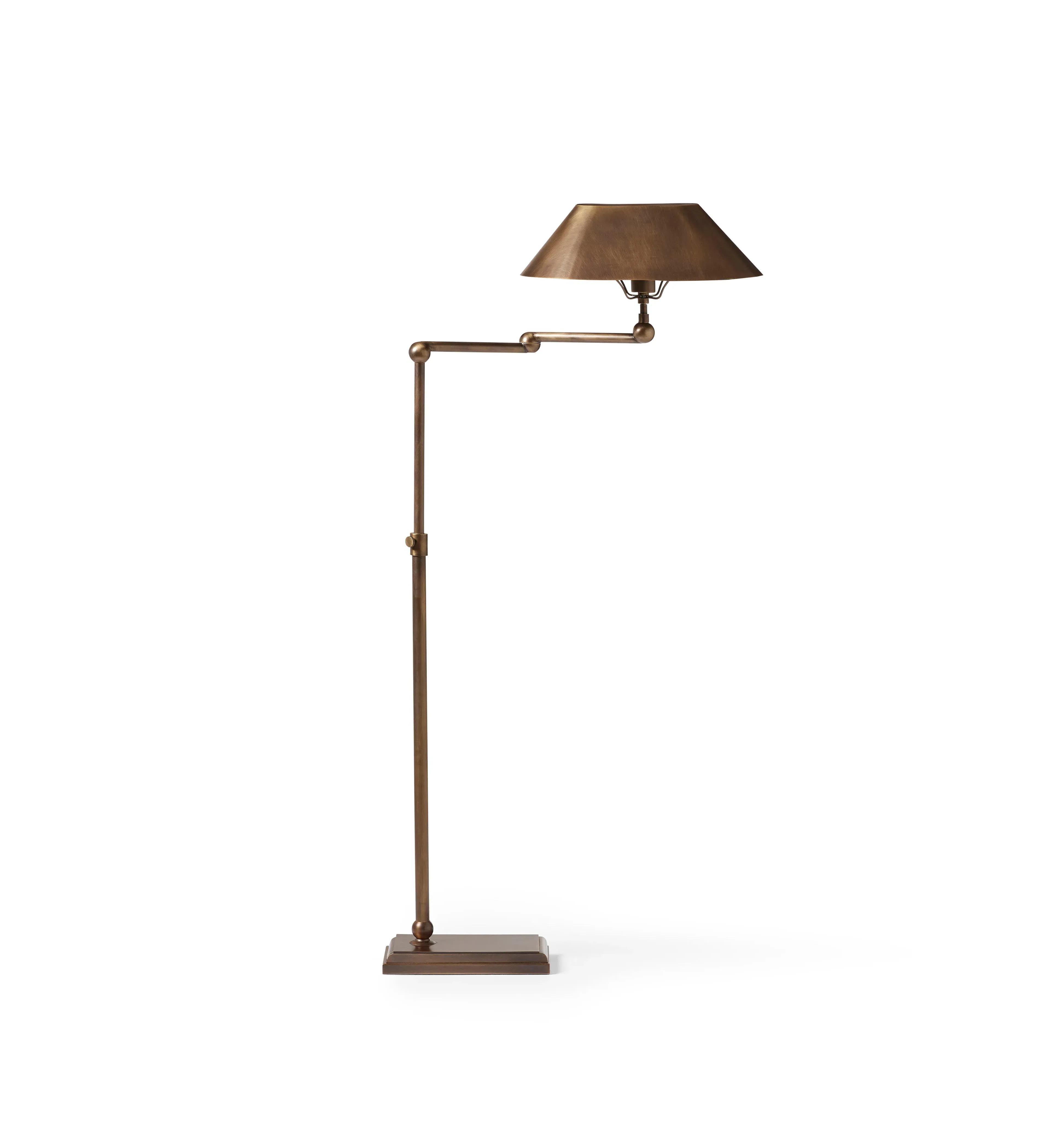 Adjustable Task Floor Lamp - Antique Brass, Metal image