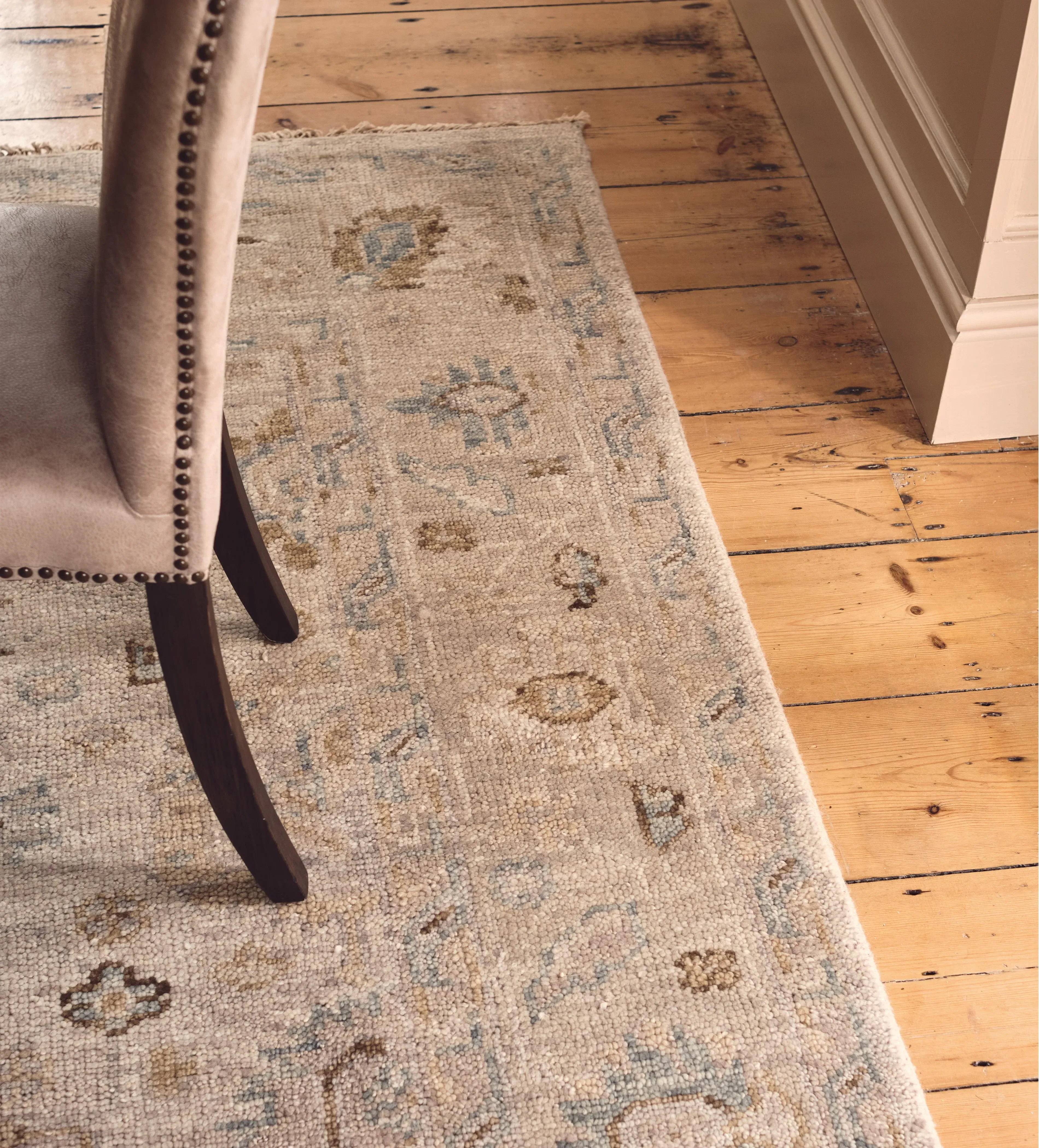 Anoushka Rug - Ivory/Blue, Wool