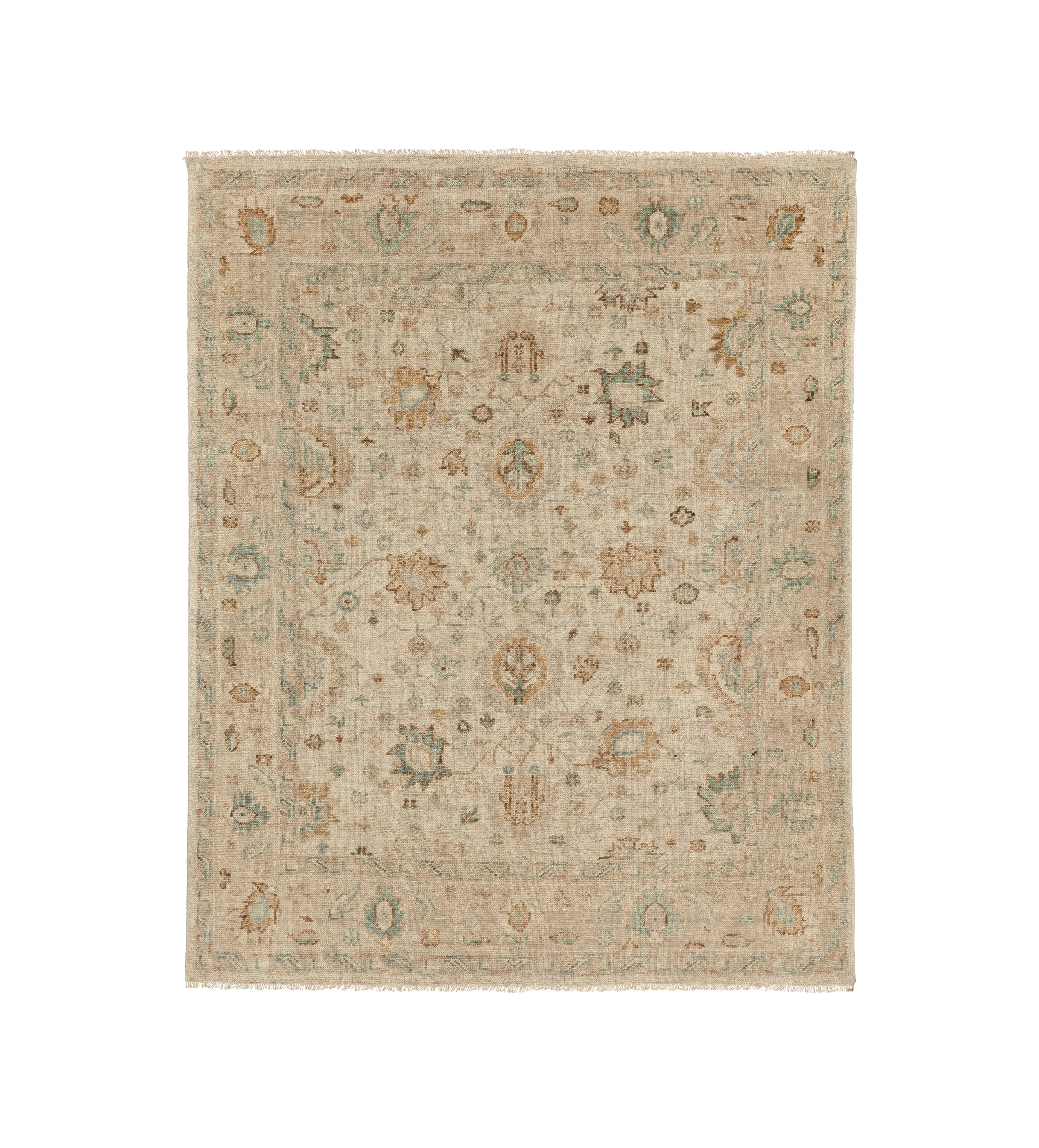 Anoushka Rug - Ivory/Blue, Wool