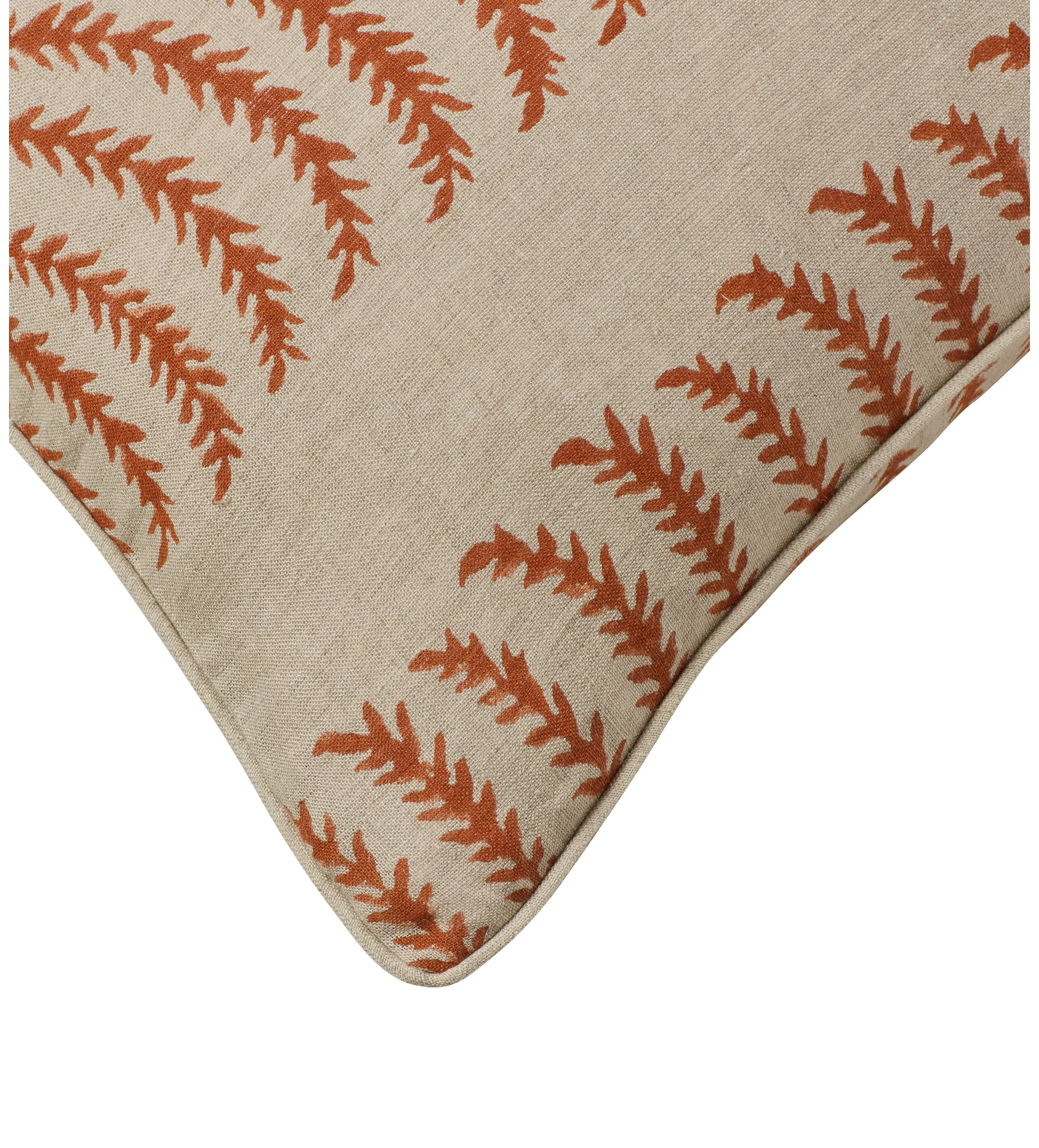 Areca Cushion Cover - Orange/Blue, Fabric