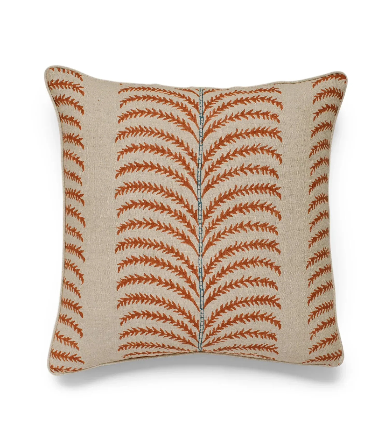 Areca Cushion Cover - Orange/Blue, Fabric image