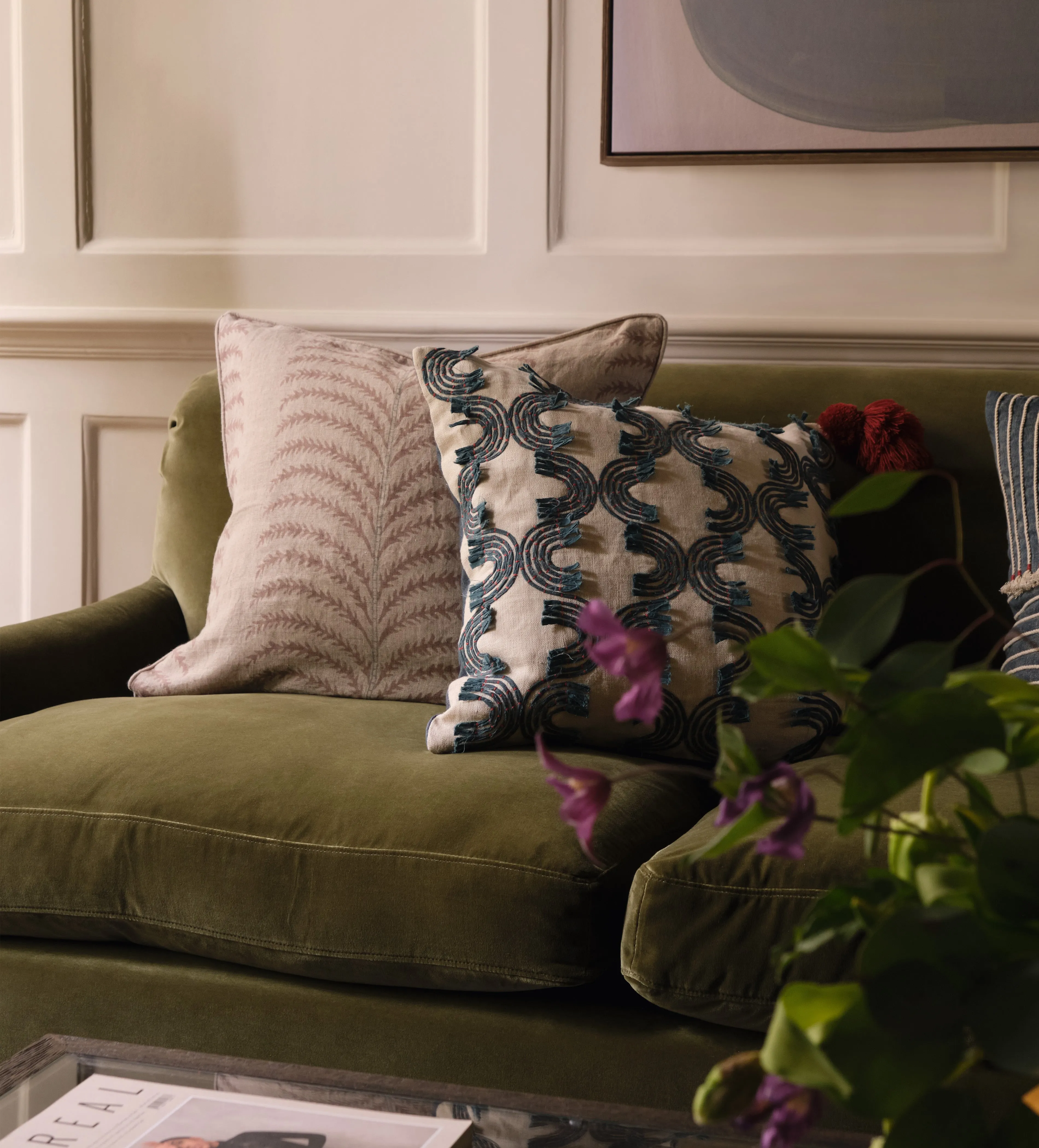 Areca Cushion Cover - Plaster, Linen