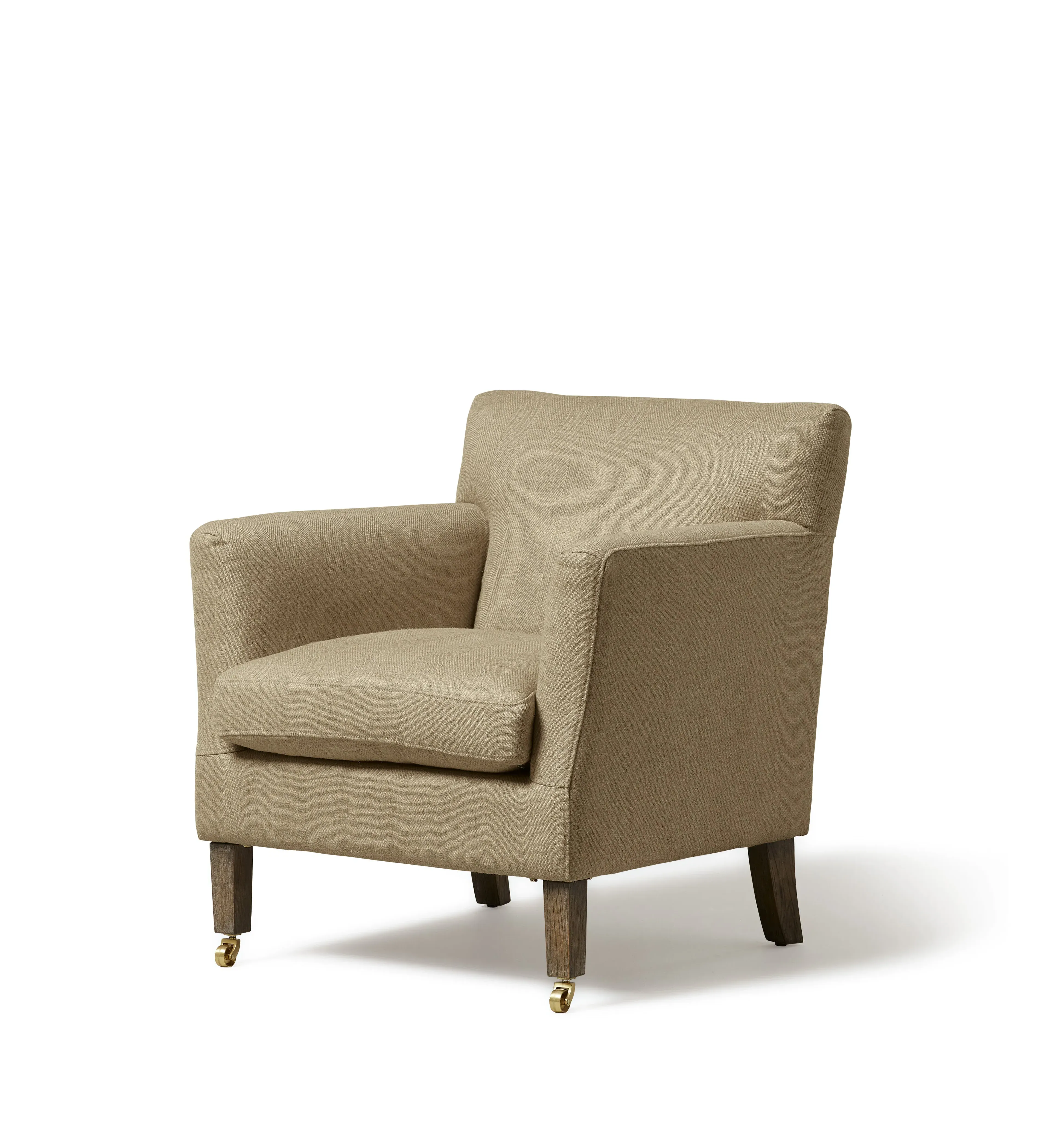 Armchair with Castors - Wild Oats, Linen