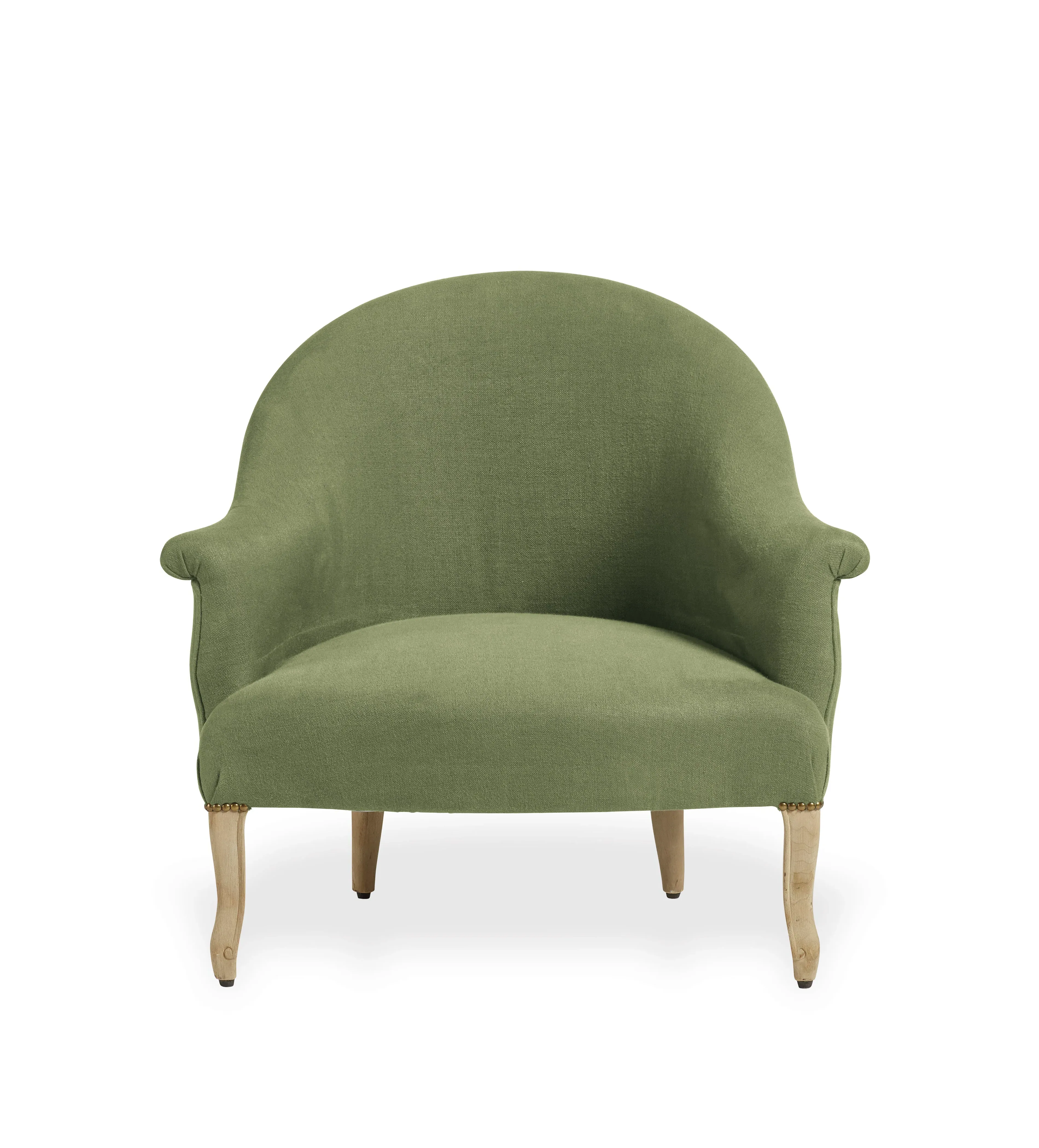 Armchair with Sabre Legs - Sage, Linen image