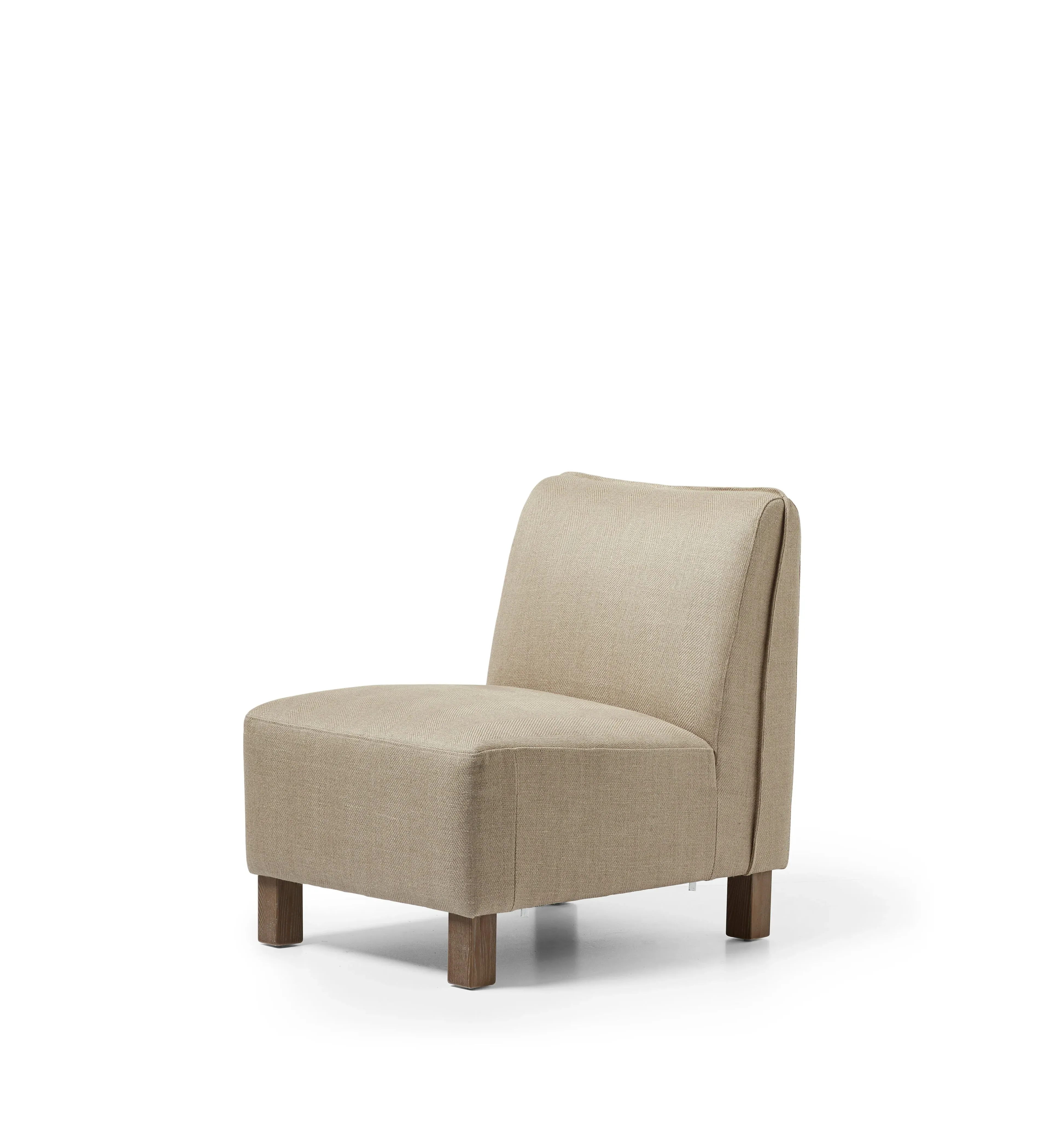 Armless Modular Sofa Unit - Herringbone Fabric image