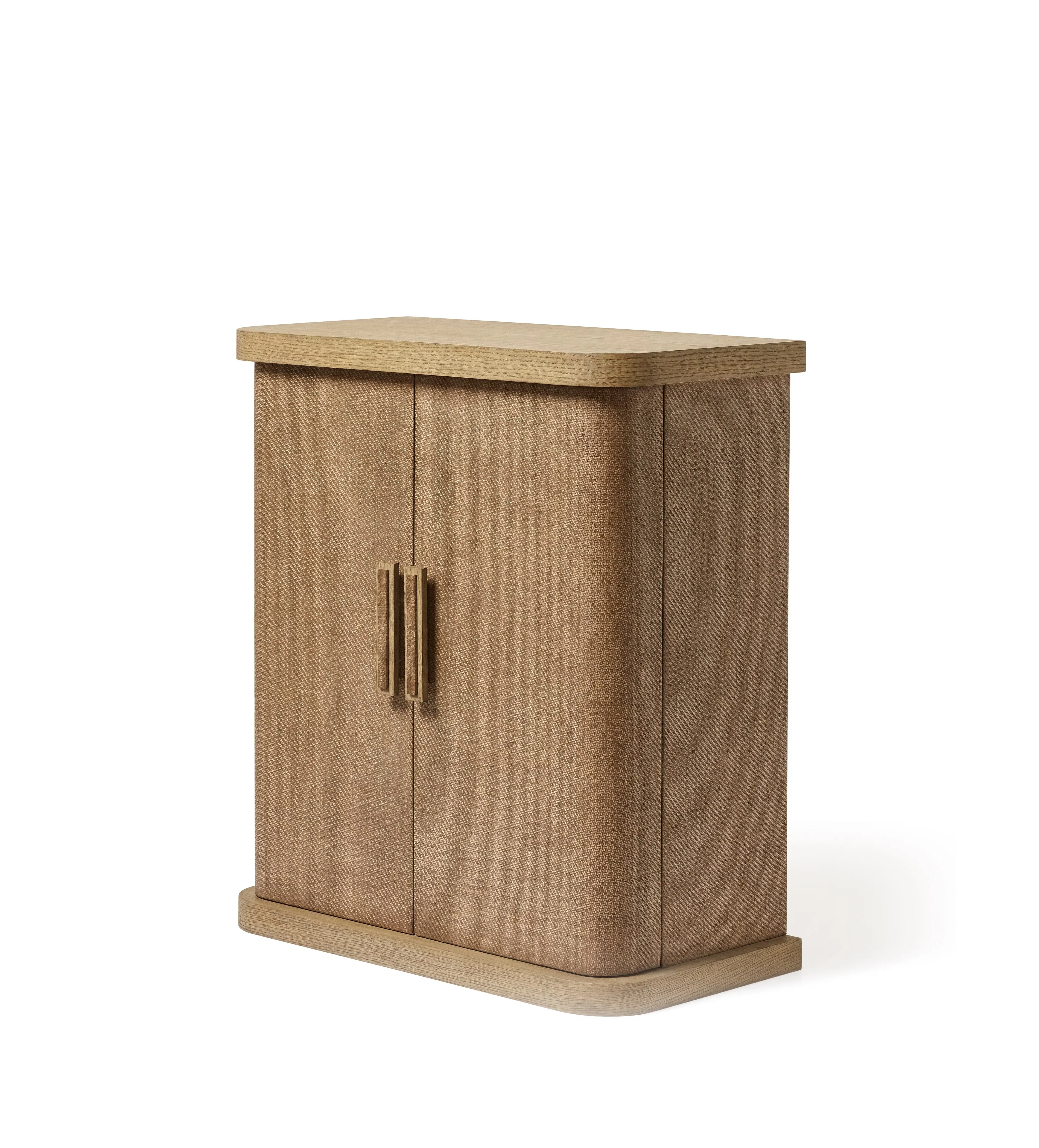 Bar Cabinet with Glass Racks - Weathered Oak image