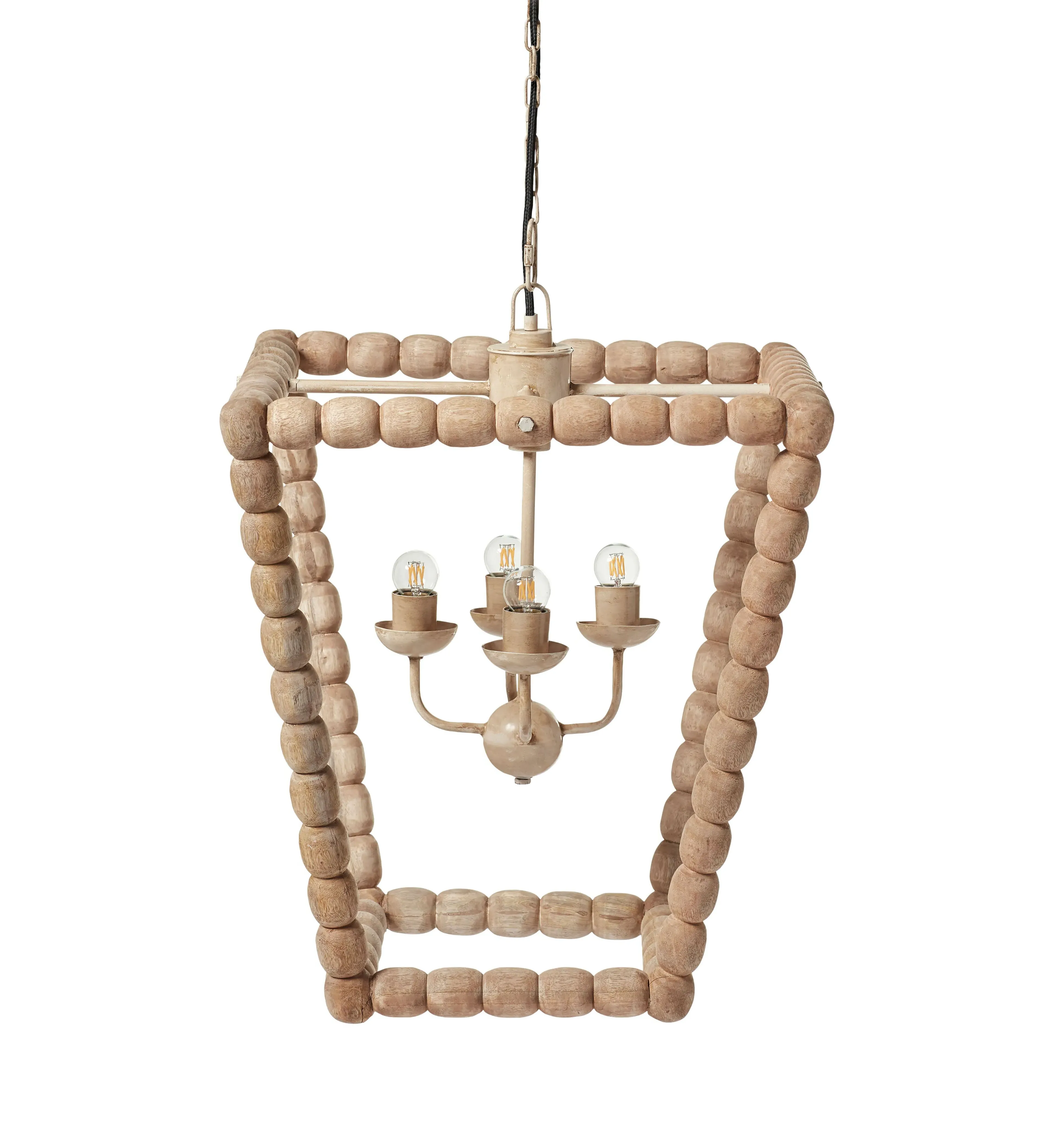Bobbin Hanging Lamp - Natural, Mango Wood image