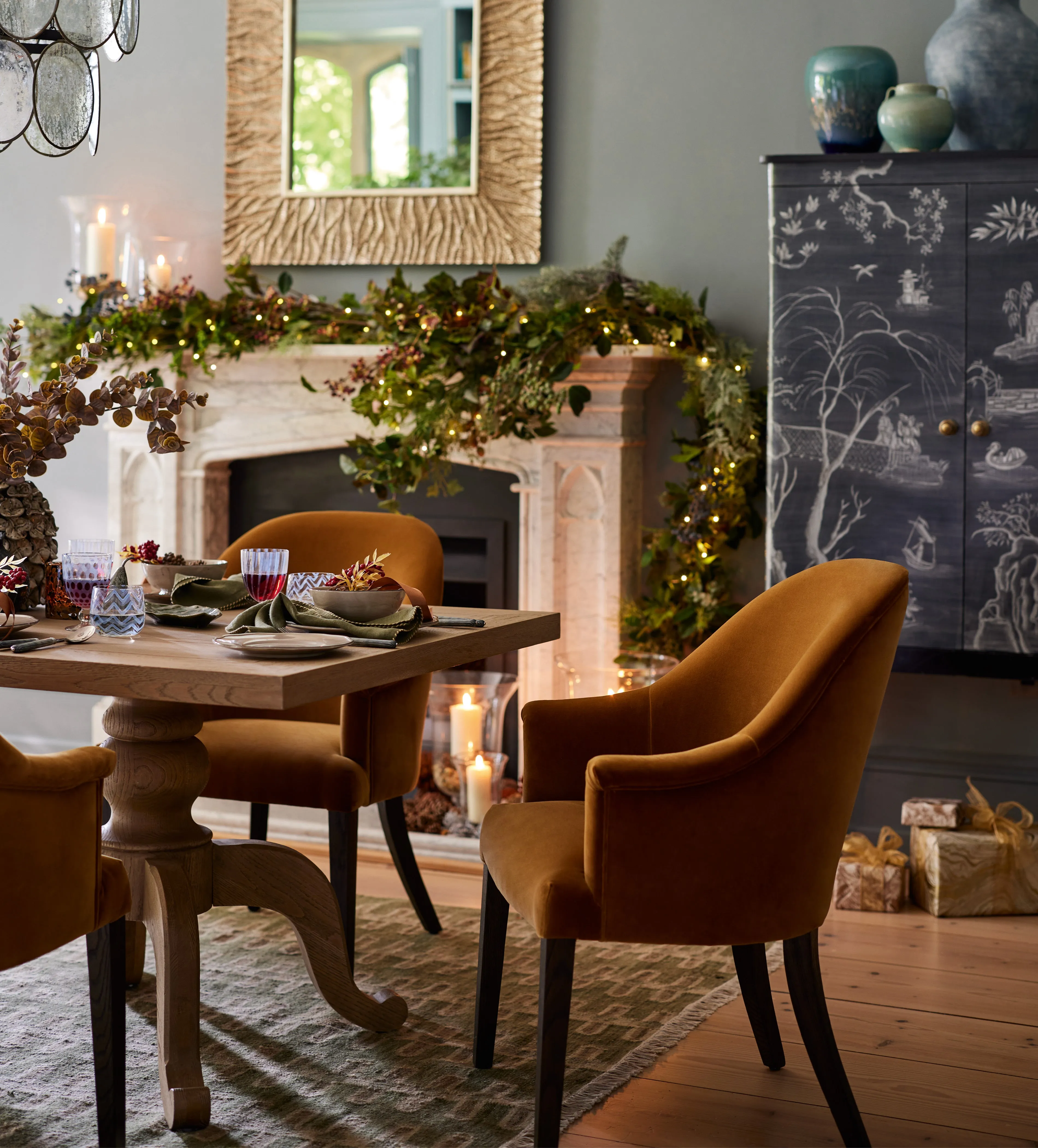 Brantwood Dining Chair - Camel, Velvet