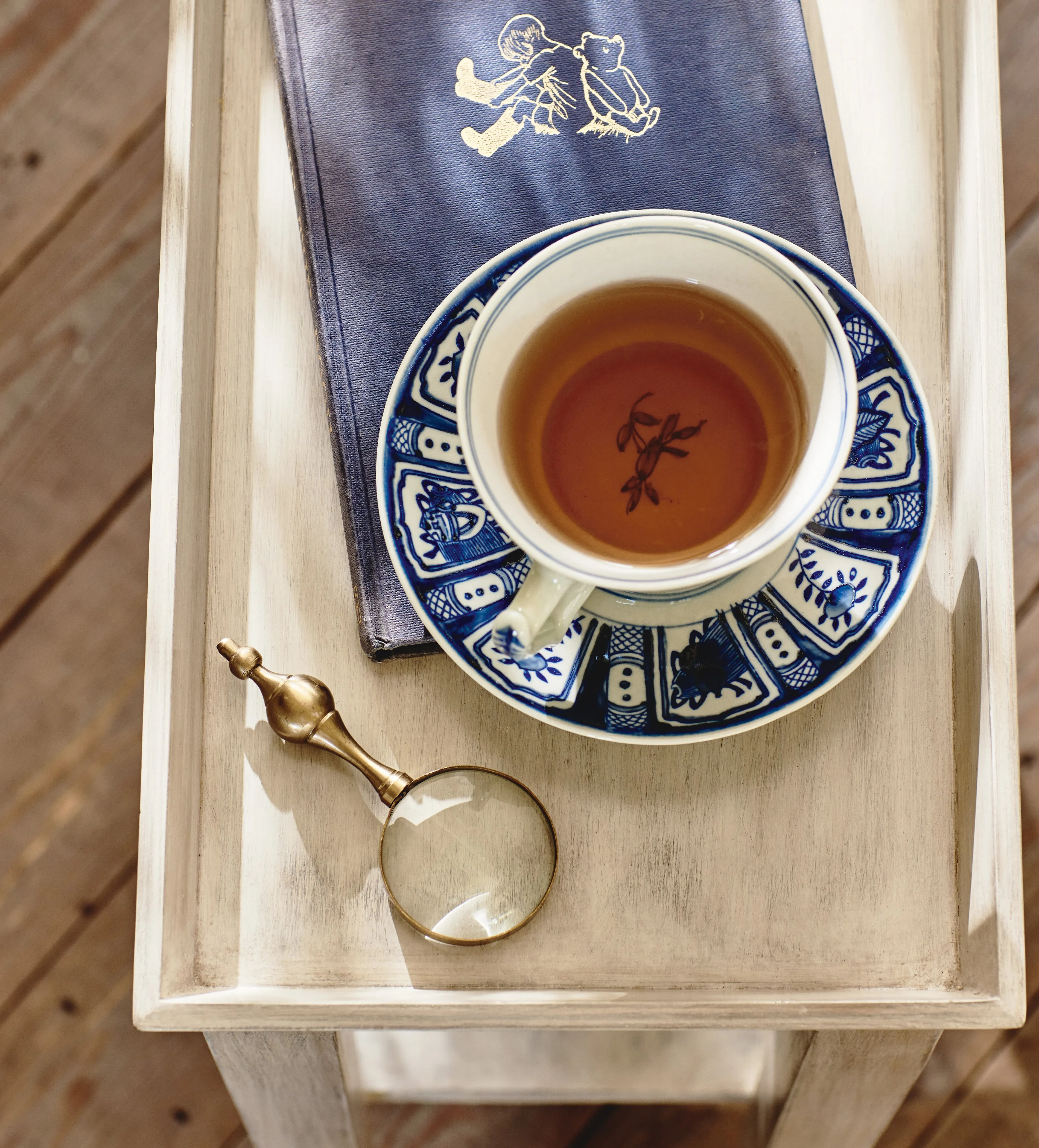 Breakfast Cup and Saucer - Blue/White, Ceramic