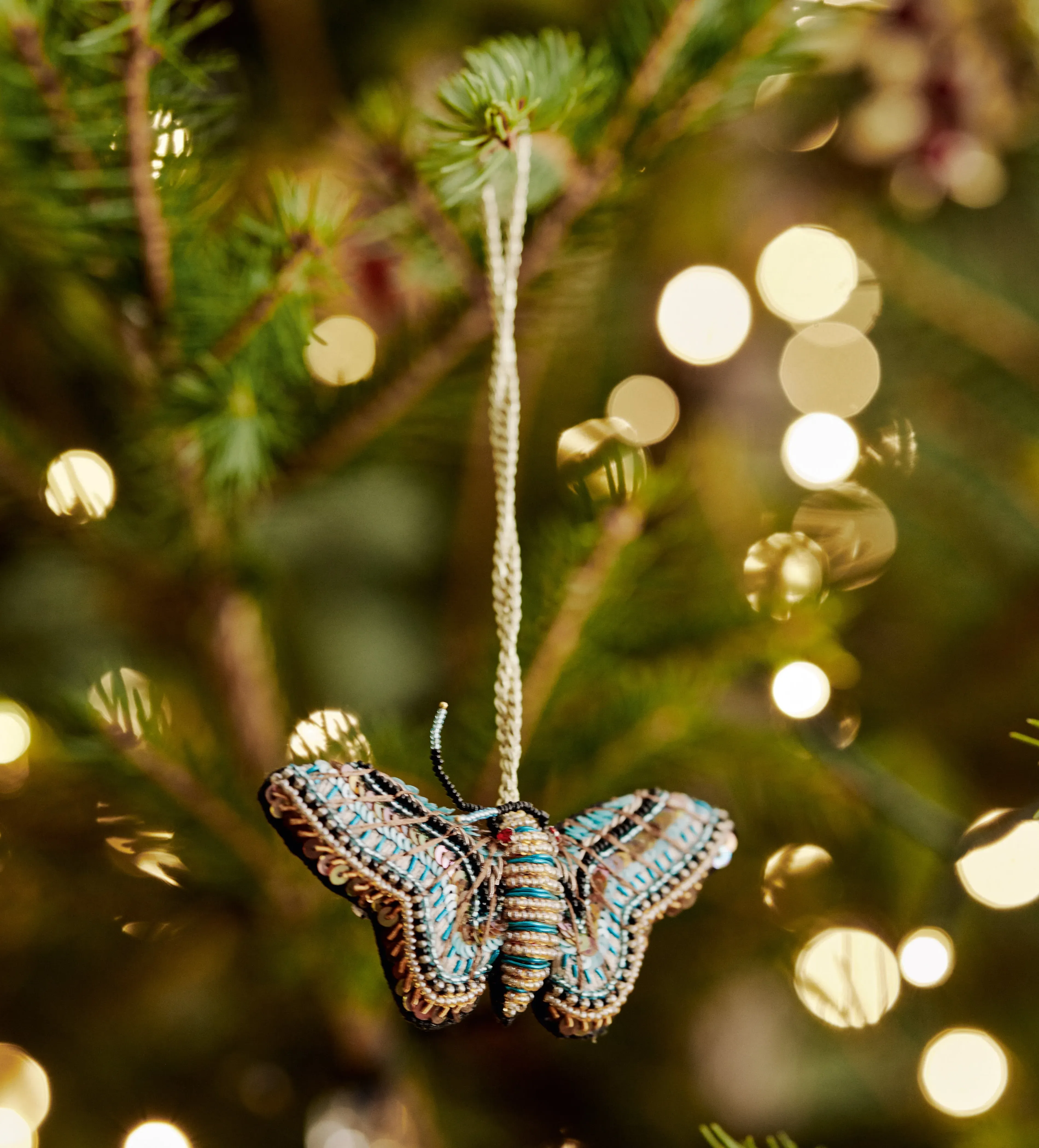 Butterfly Hanging Decorations Pair - Multi