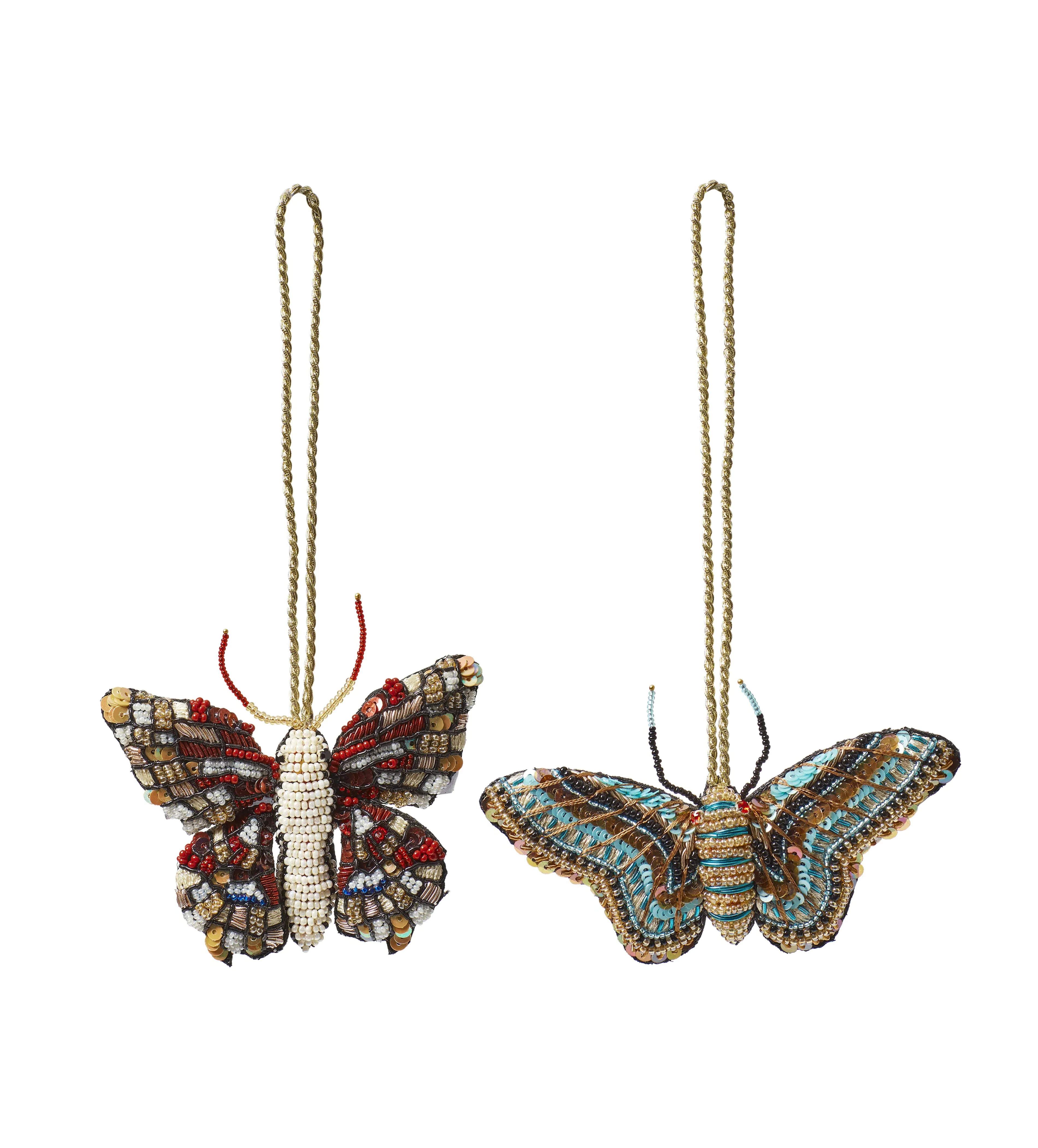 Butterfly Hanging Decorations Pair - Multi image