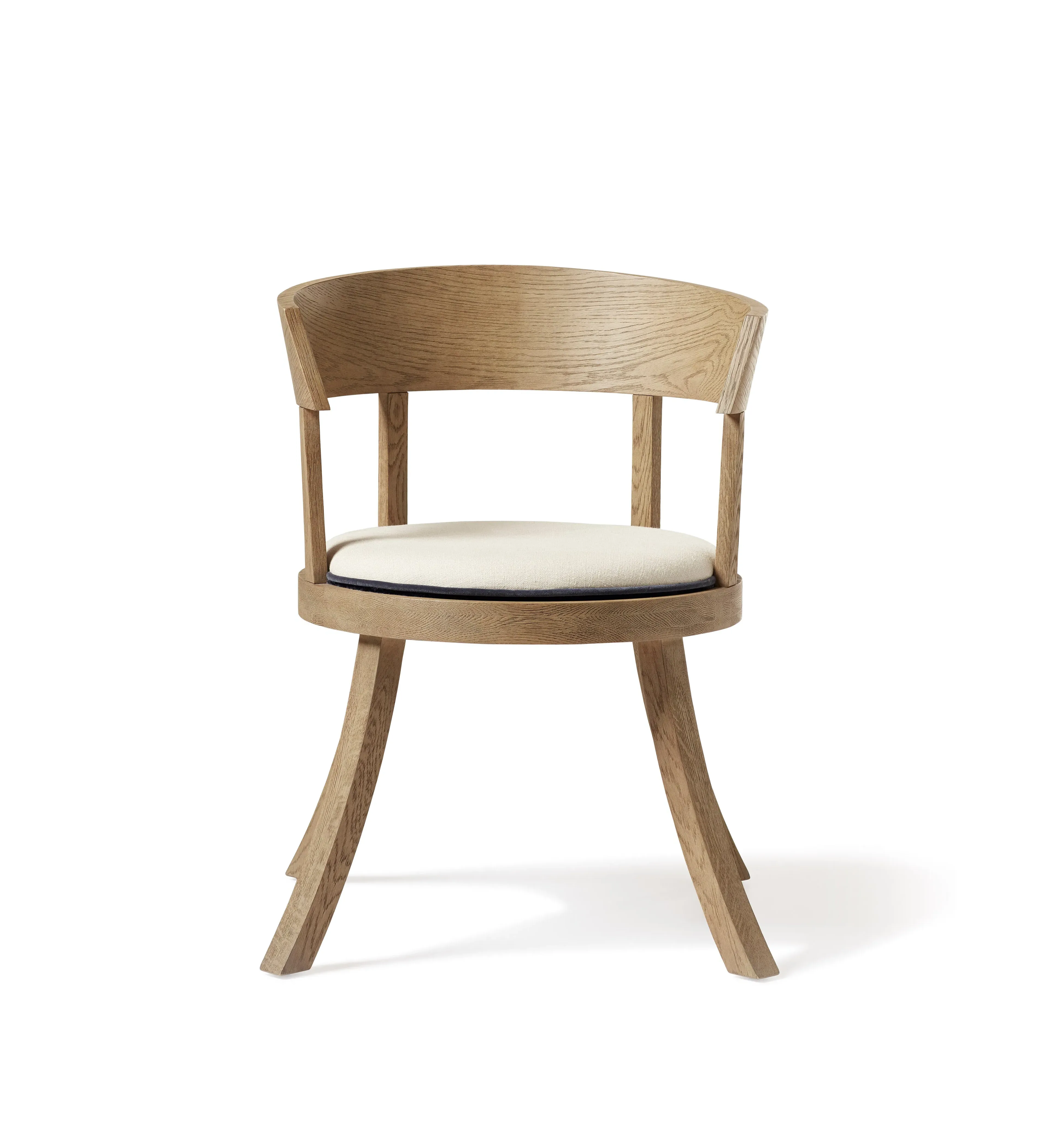 Circular Dining Chair - Weathered Oak, Solid Wood