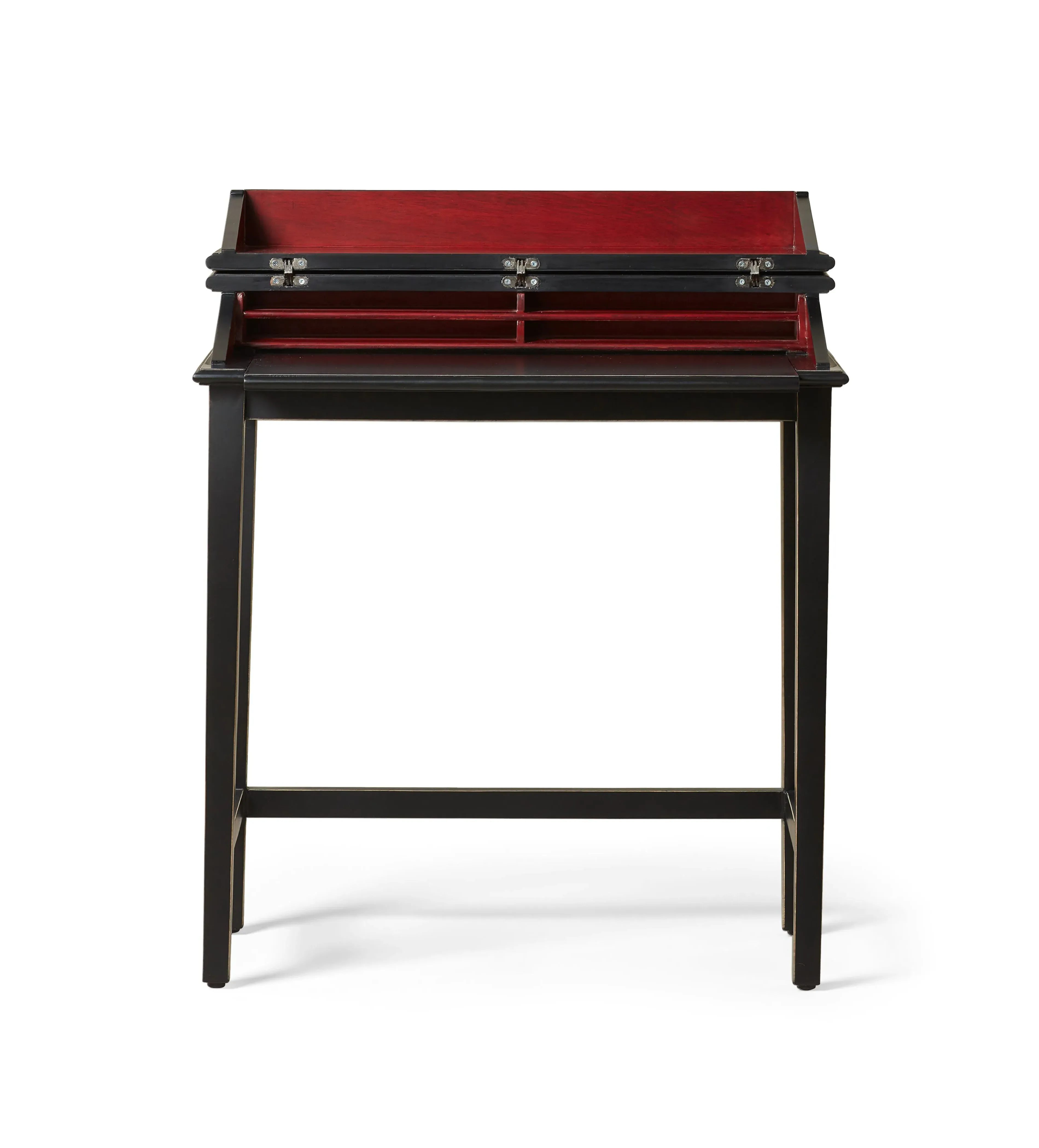 Compact Desk with Storage - Black, Wood