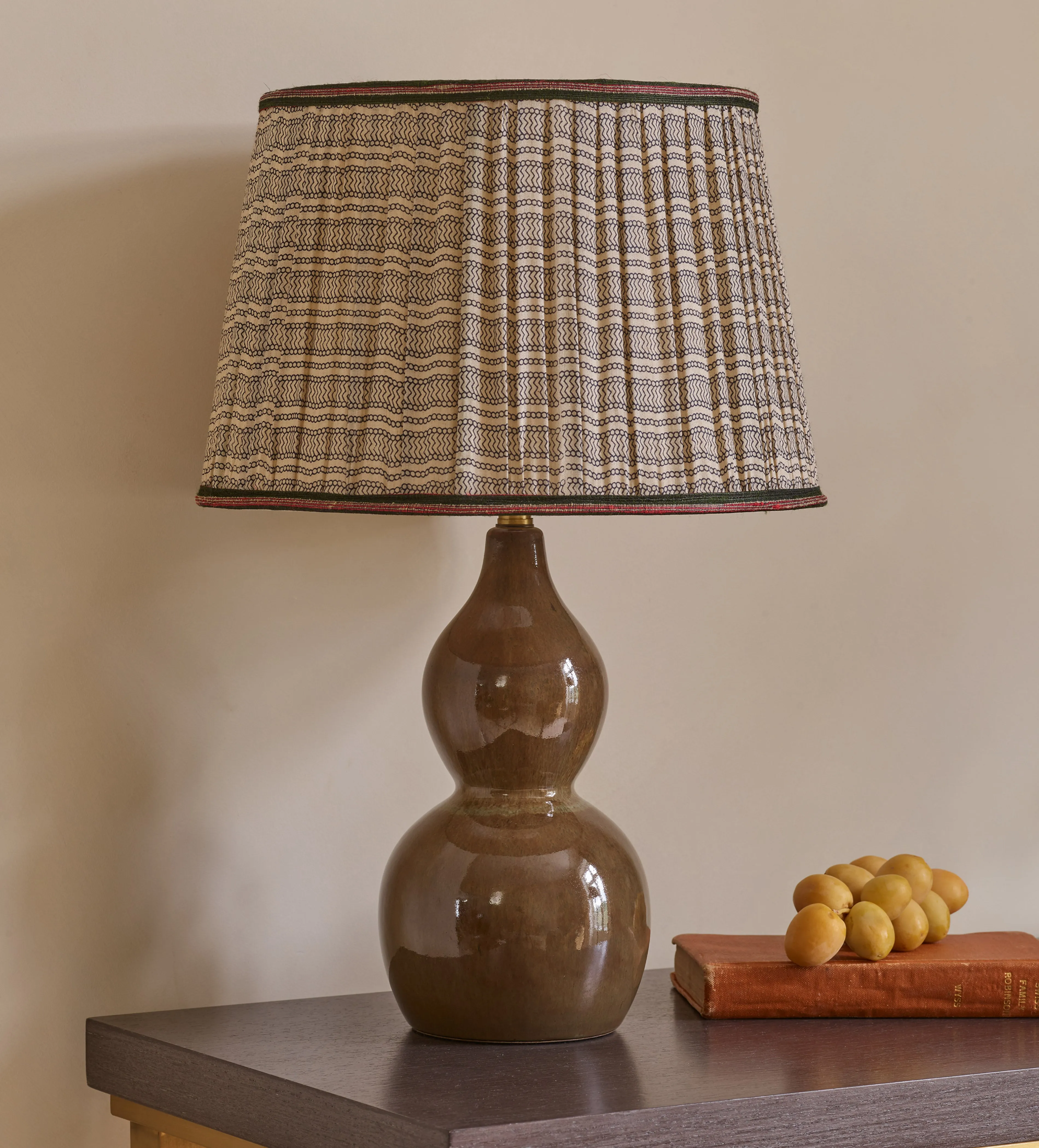 Compact Table Lamp - Taupe, Ceramic