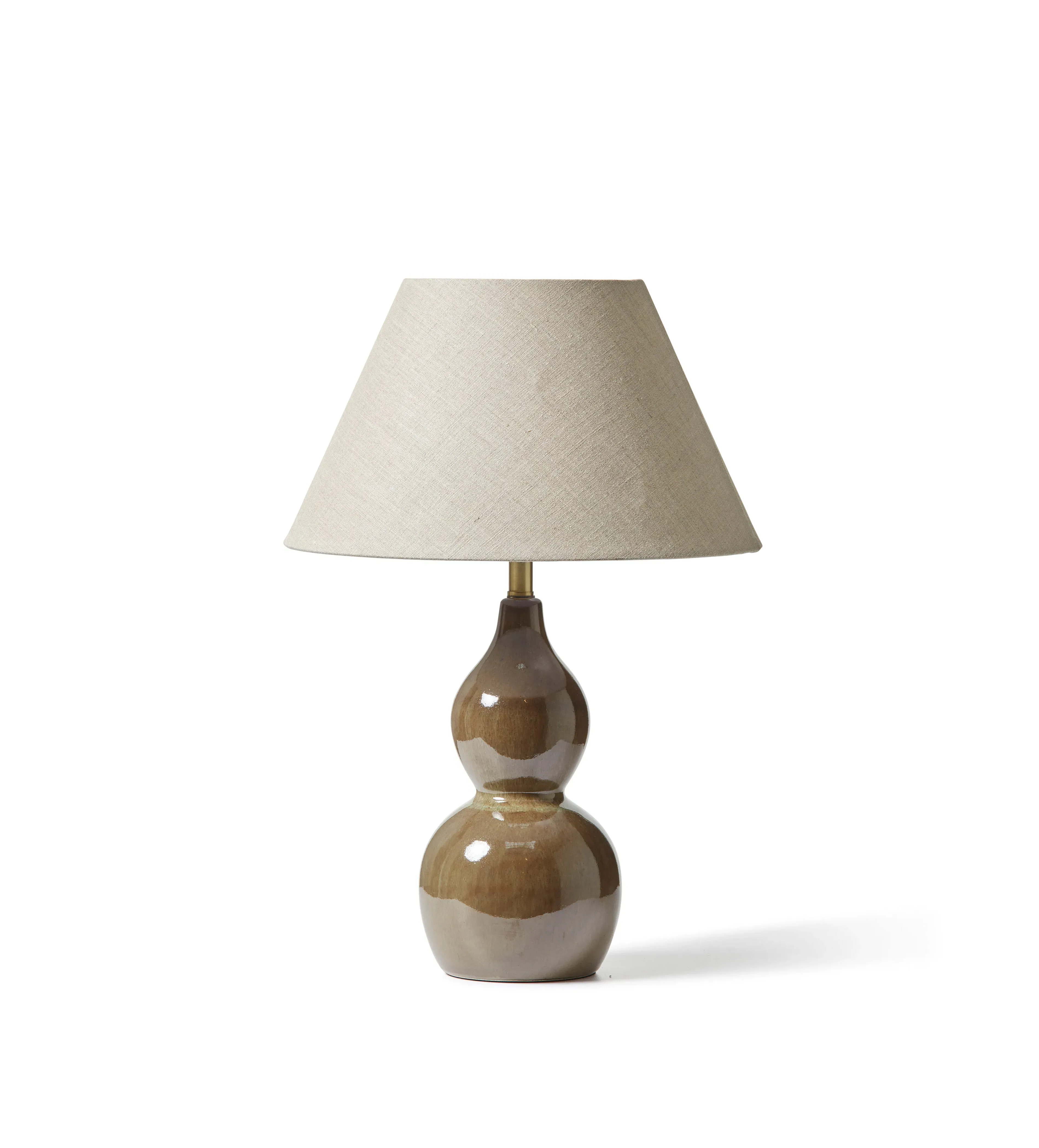 Compact Table Lamp - Taupe, Ceramic