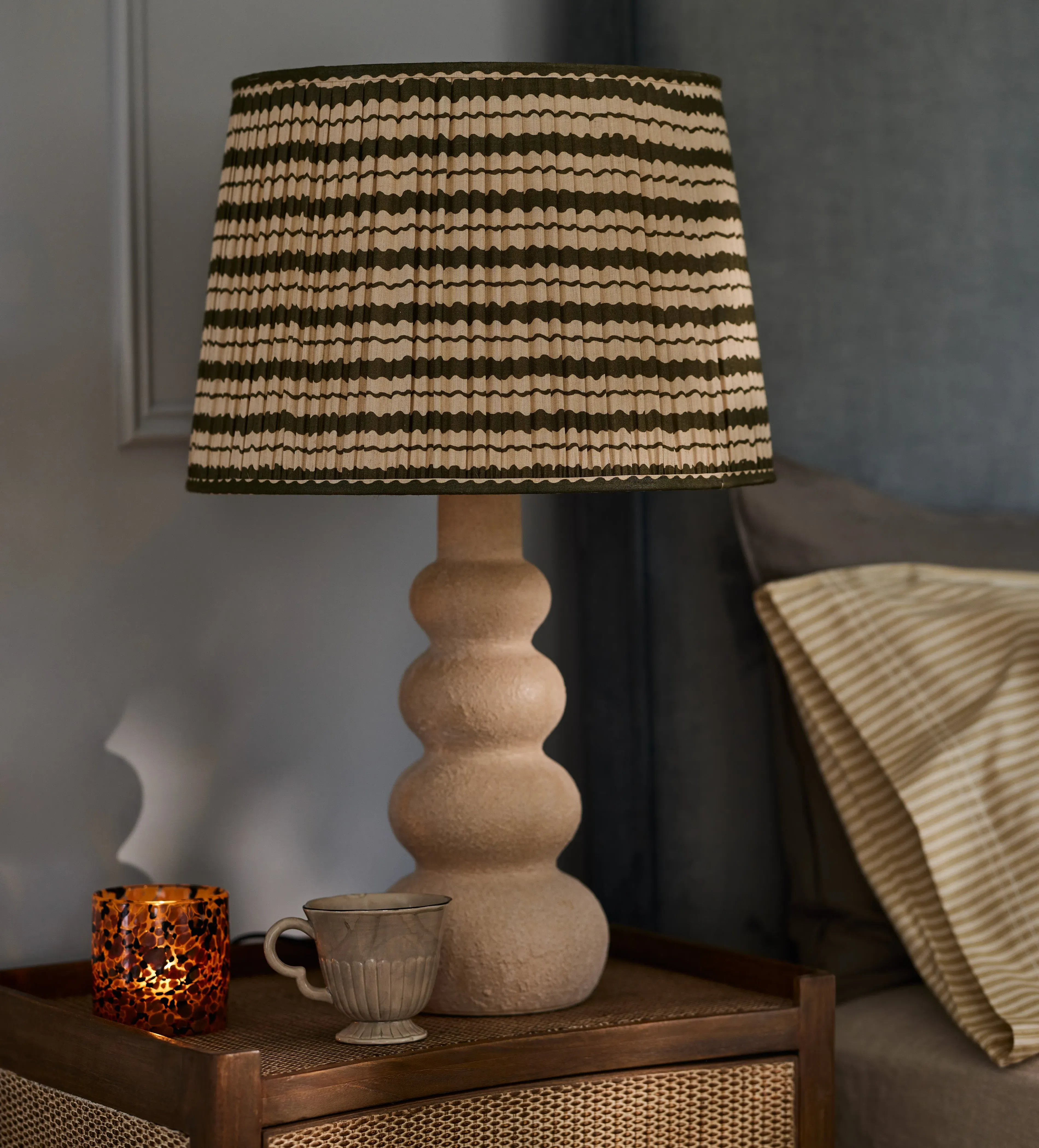 Concentric Table Lamp - Flax, Ceramic