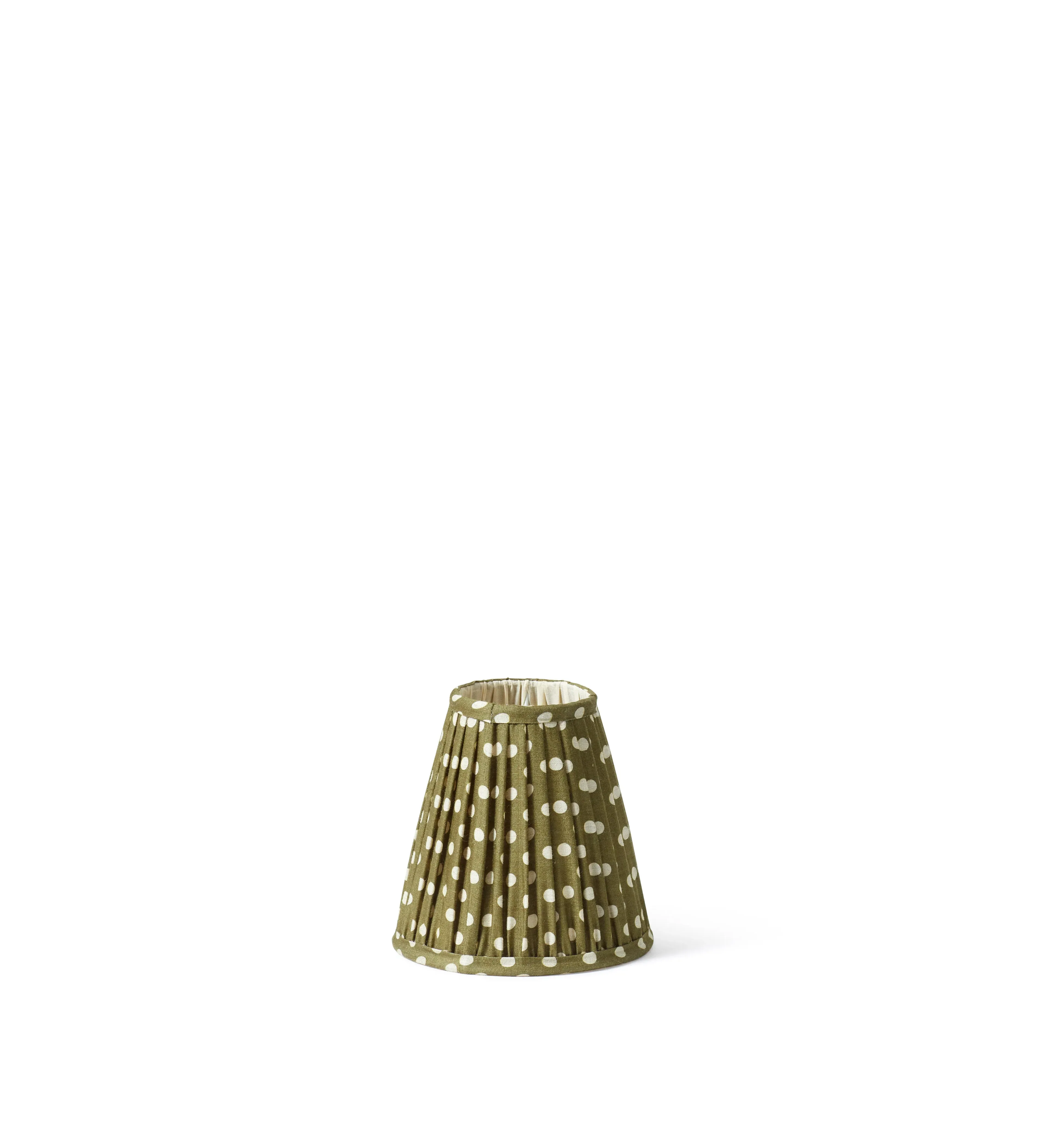 Cone Lampshade with Spot Pattern - Green, Silk image