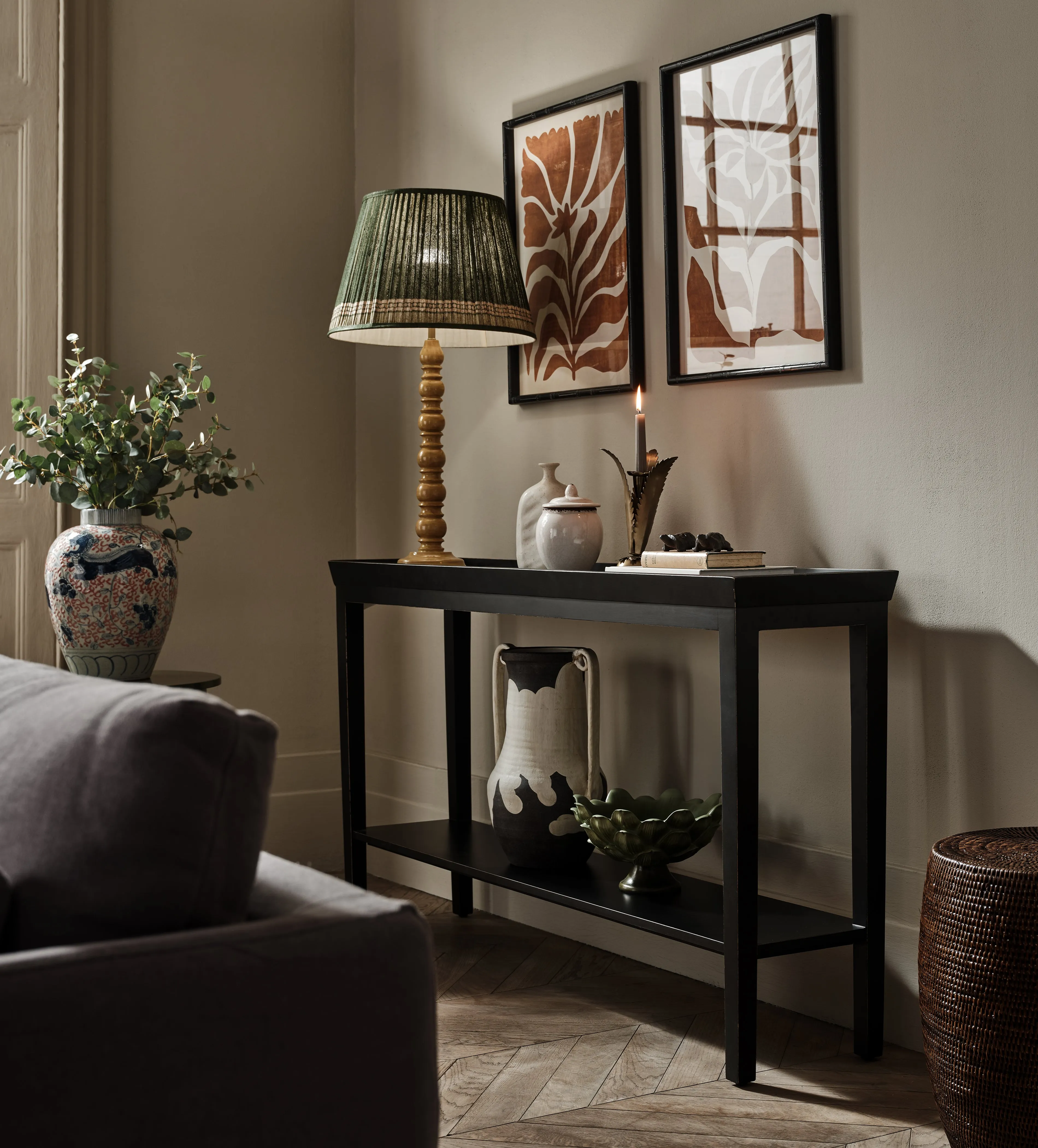 Console Table - Jet, Silver Birch