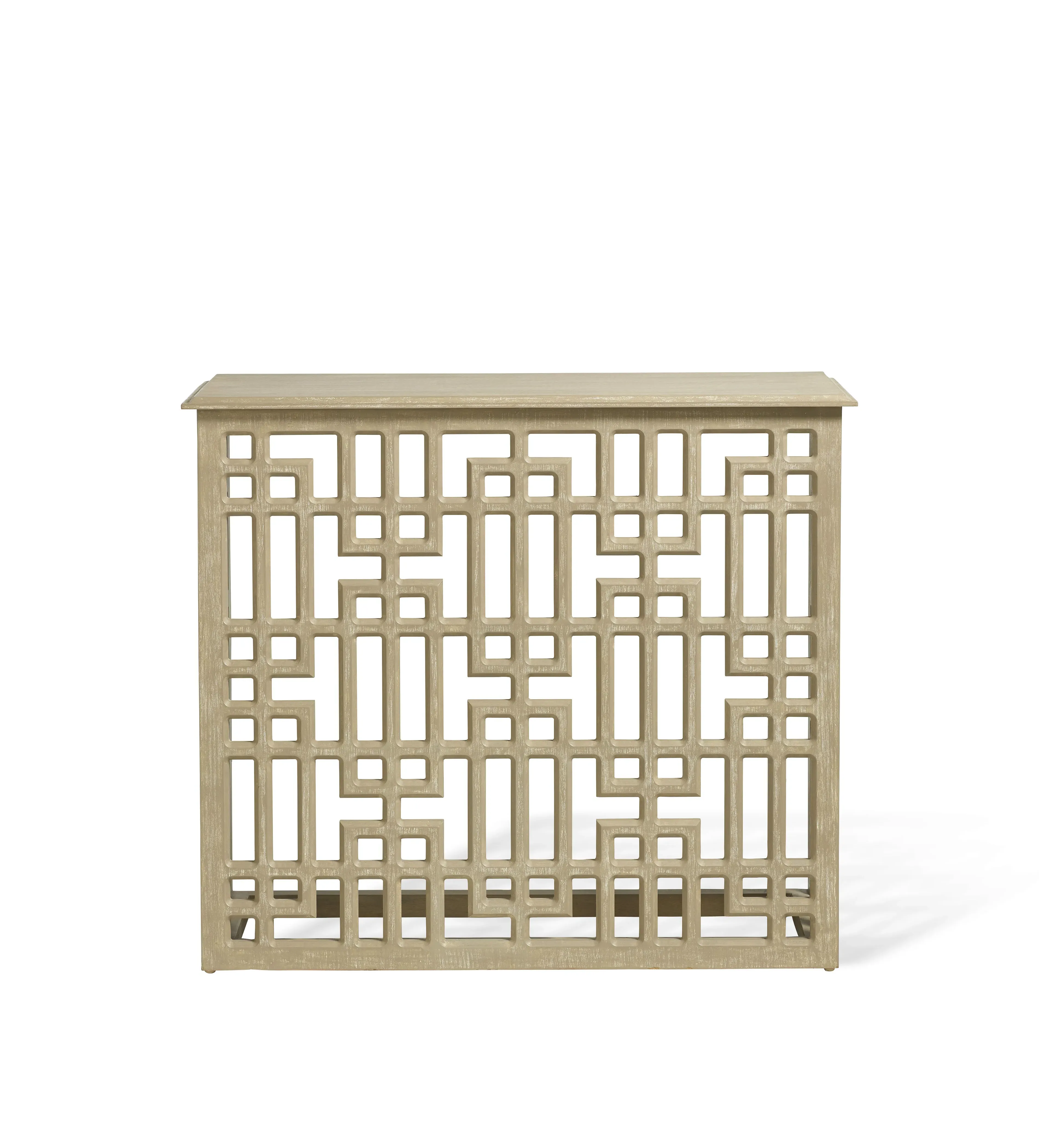 Console Table with Bold Lines - Natural Wood image