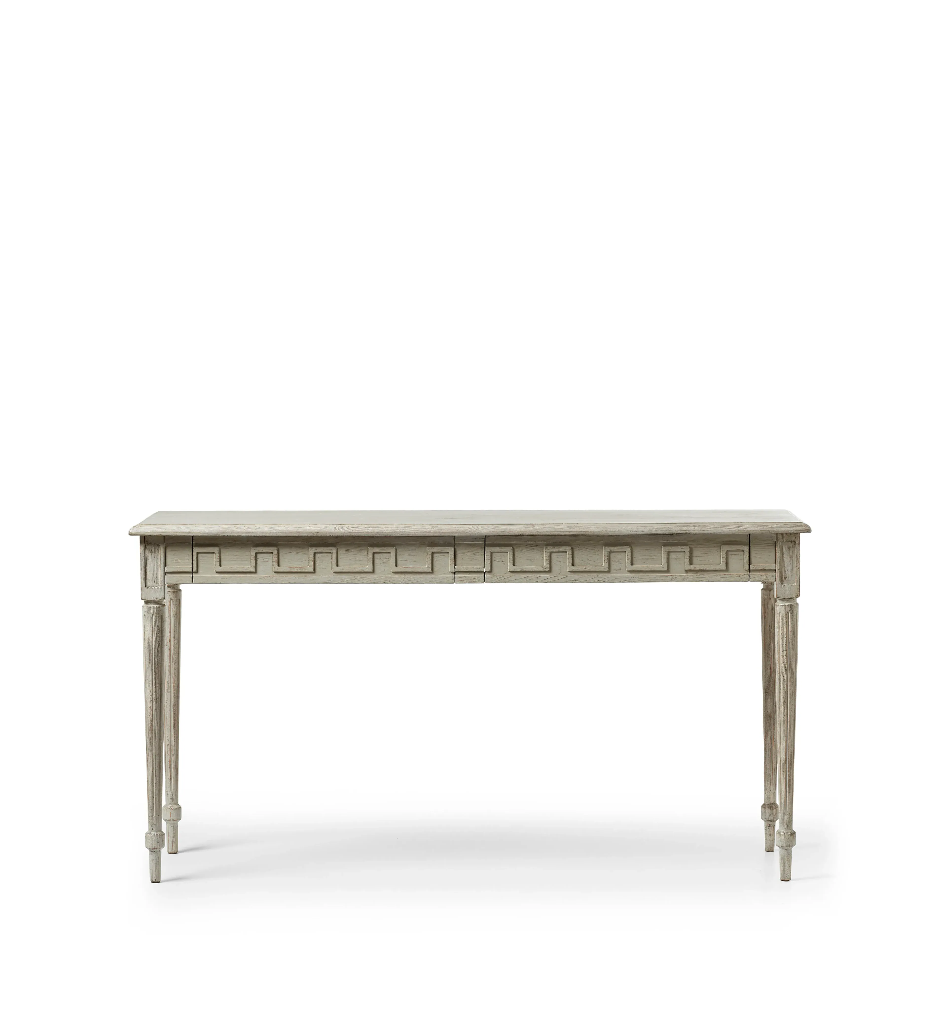 Console Table with Drawers - Washed Grey, Pine image