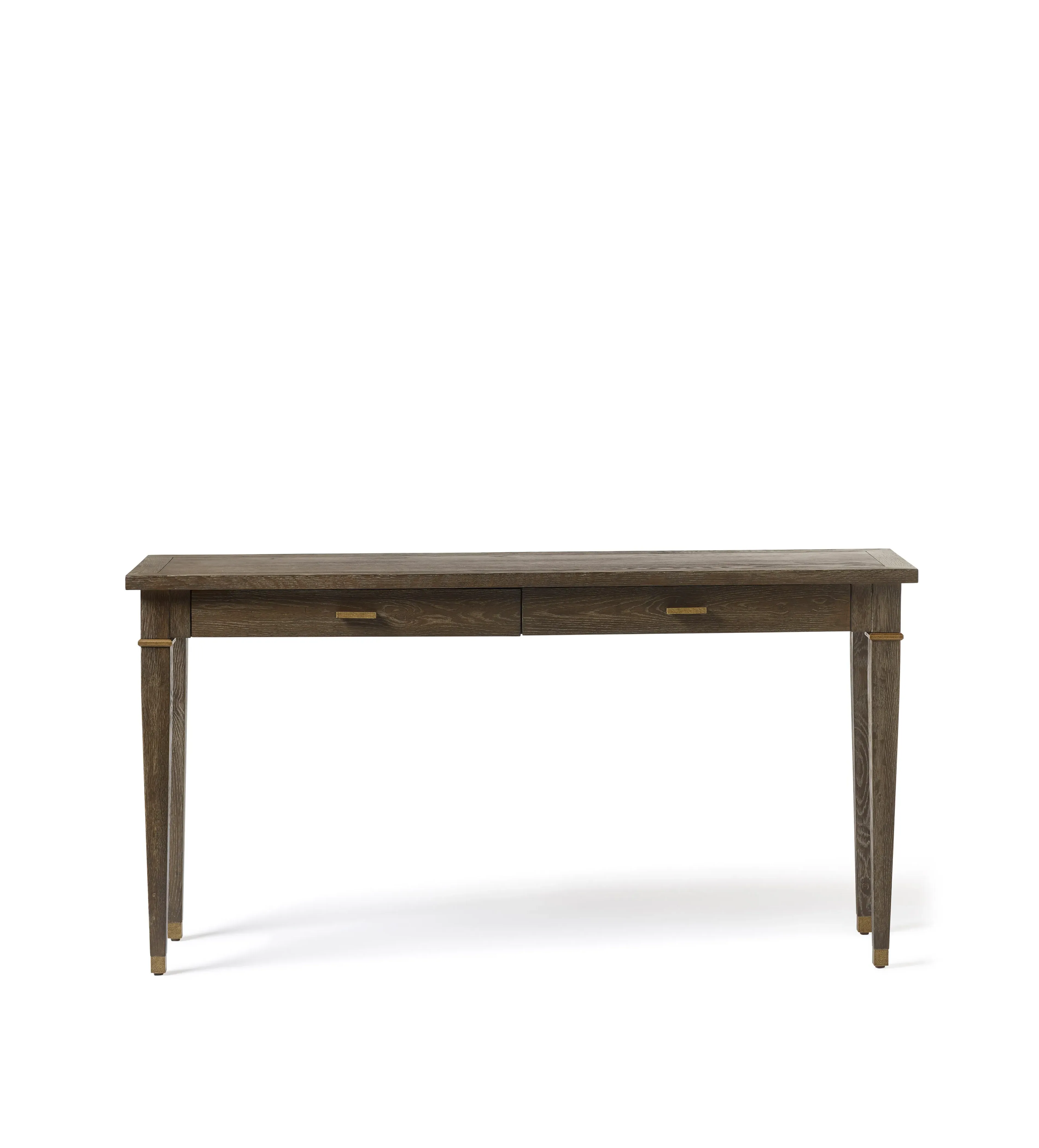 Console Table with Metal Details - Watered Grey, Oak
