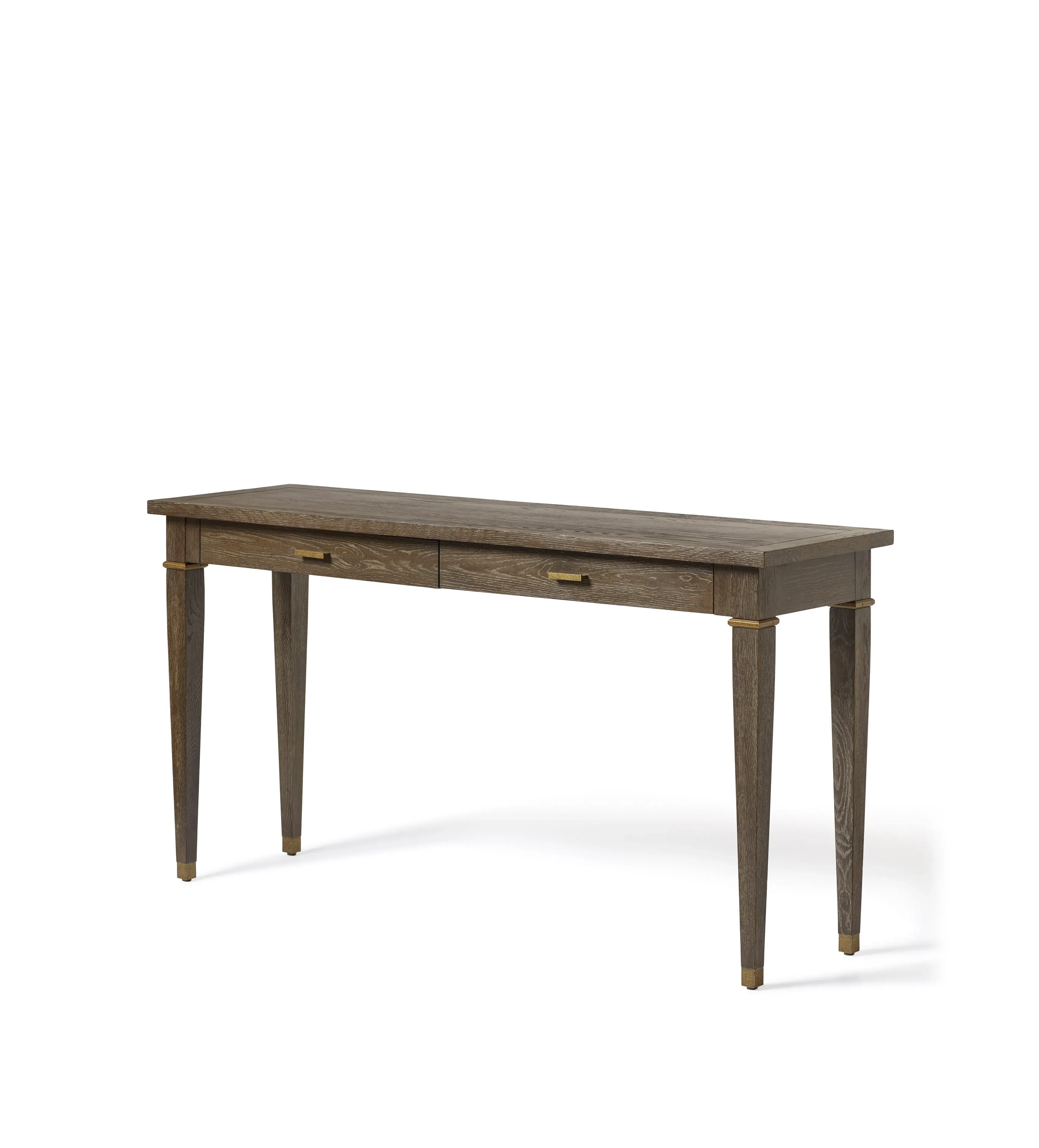Console Table with Metal Details - Watered Grey, Oak image