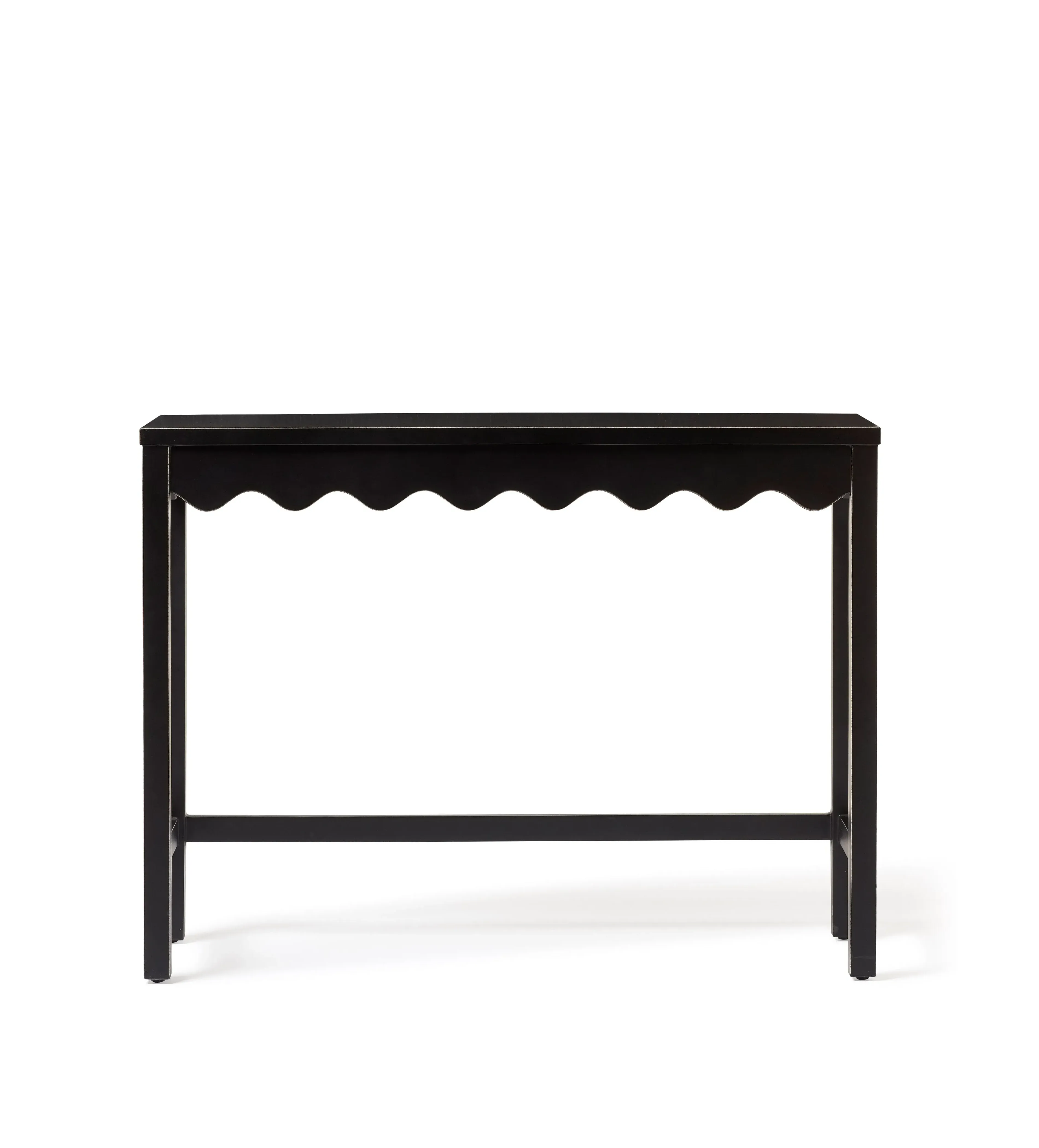 Console Table with Wave Edge - Black, Mango Wood