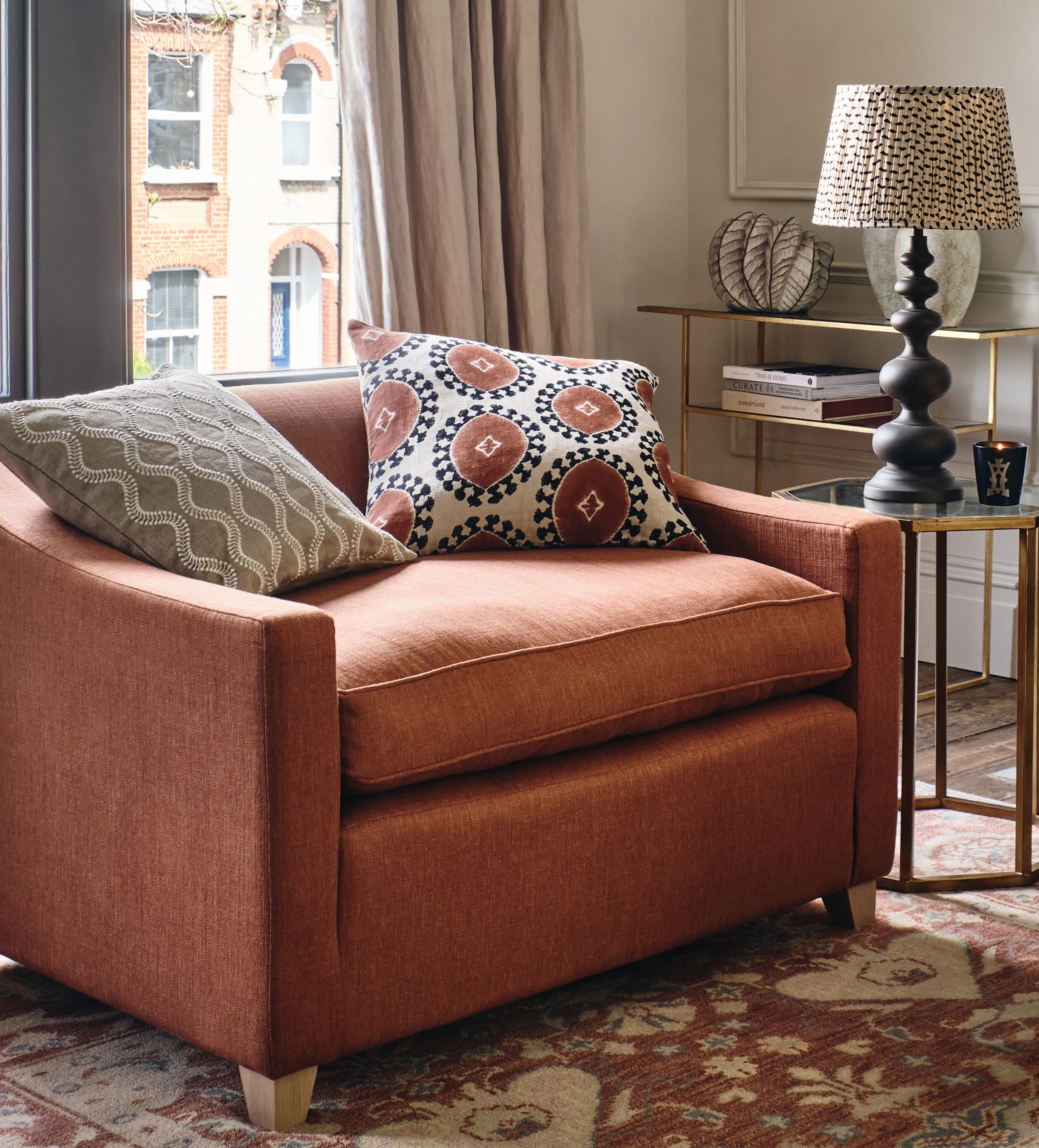 Contorno Cushion Cover - Dirty Orange