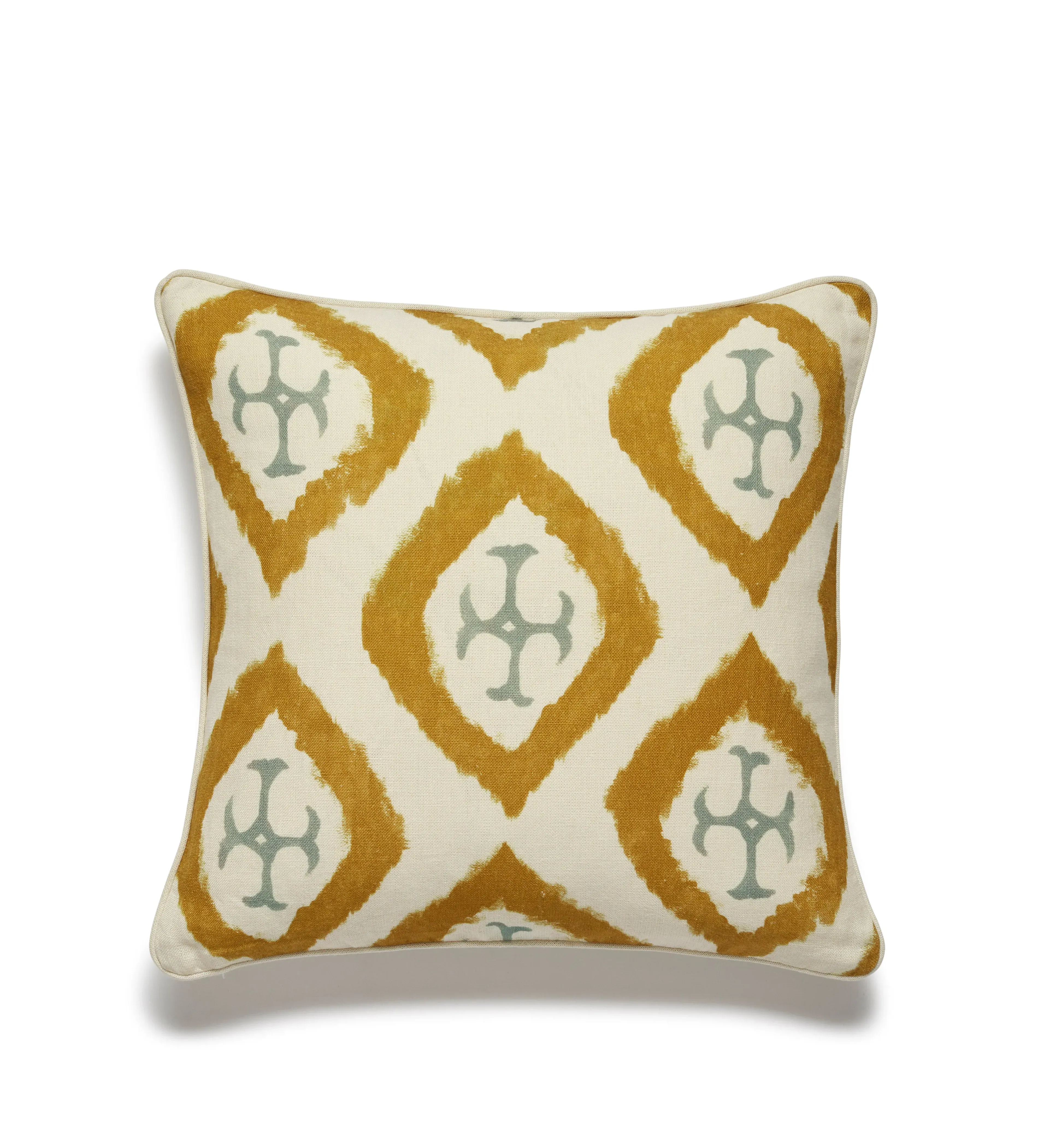 Cross Cushion Cover - Mustard, Linen image