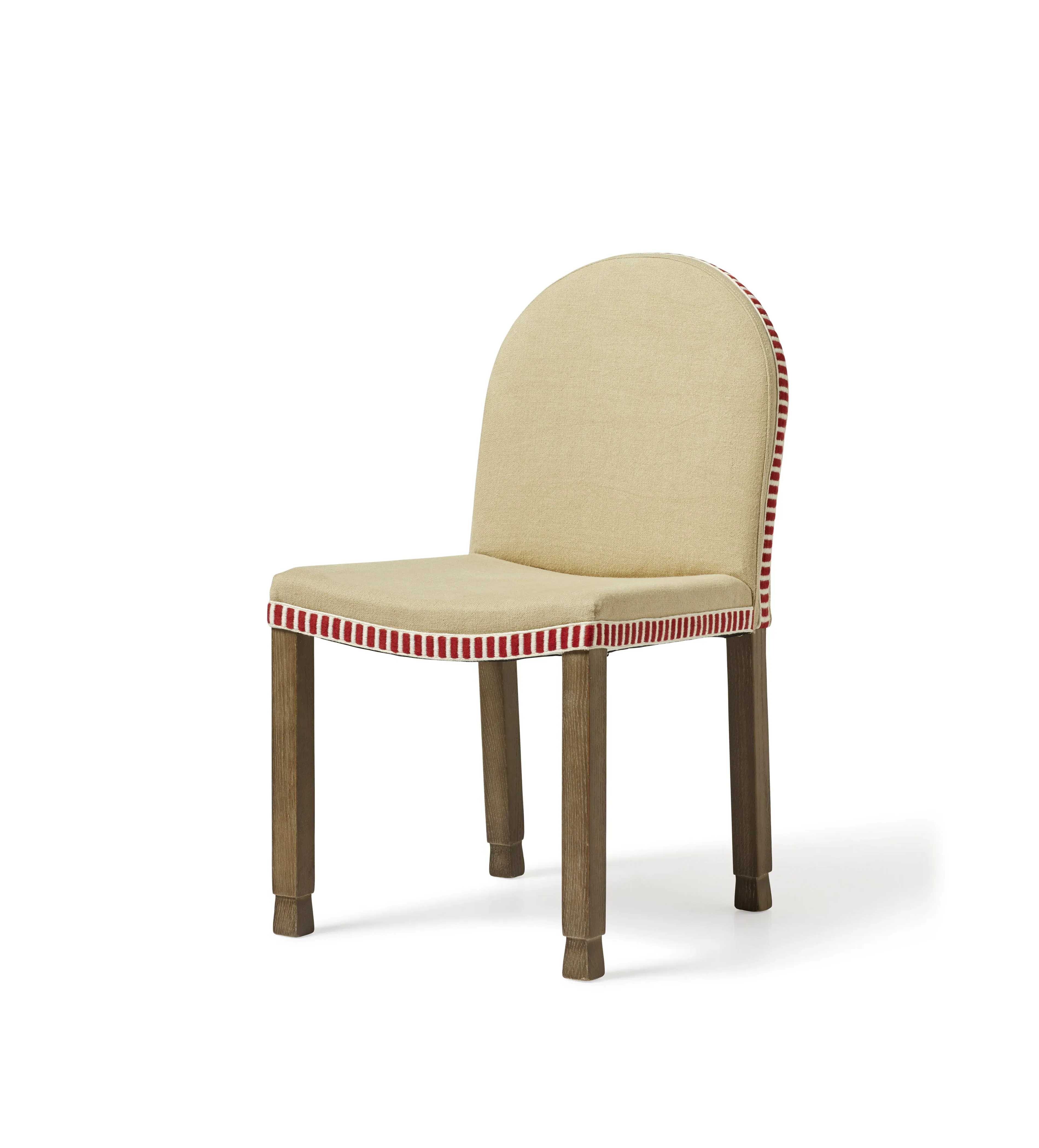 Curved Back Dining Chair - Hemp, Linen image