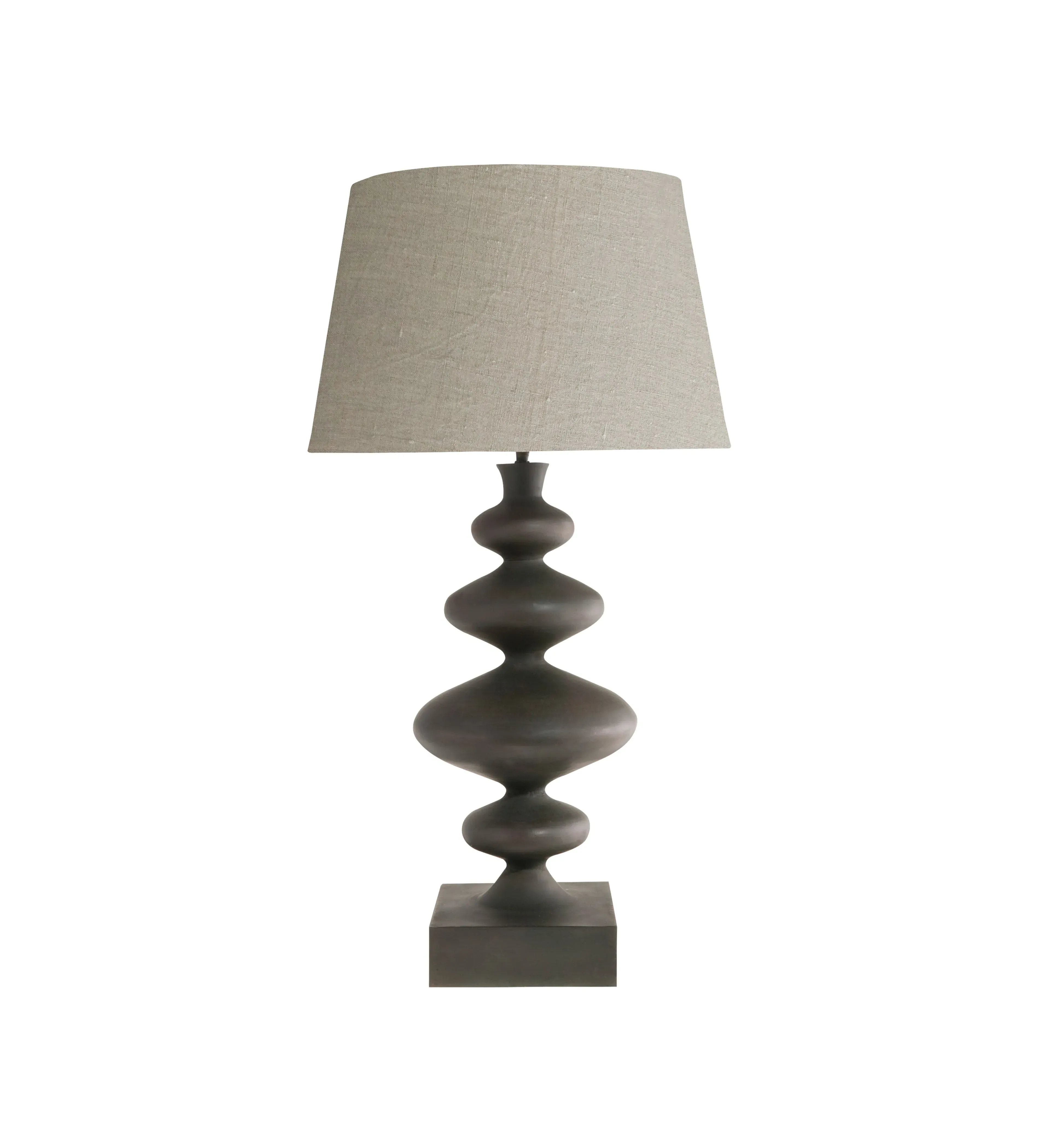 Curved Table Lamp - Antique Grey, Metal