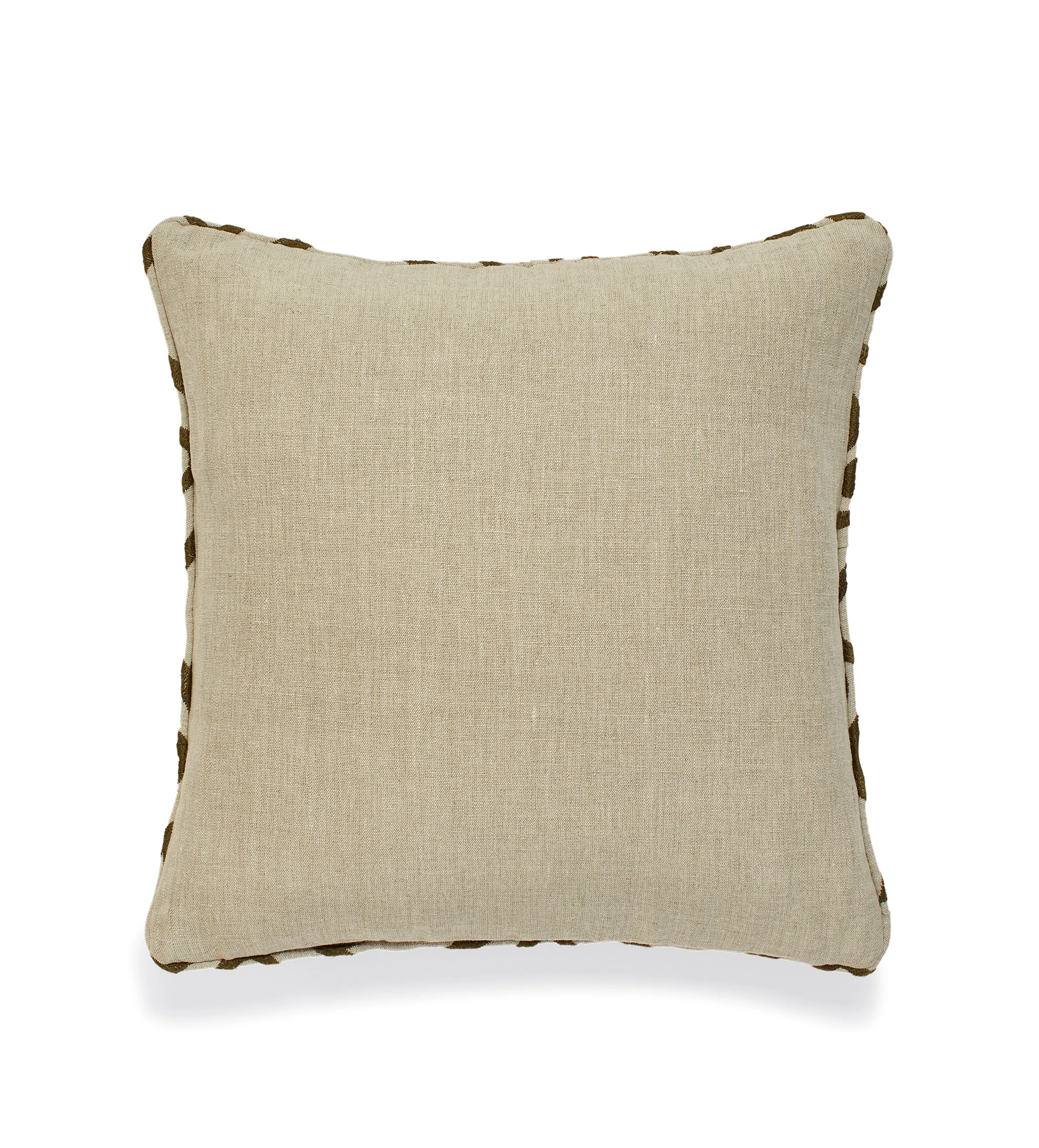 Cushion Cover with Embroidery - Spruce, Linen