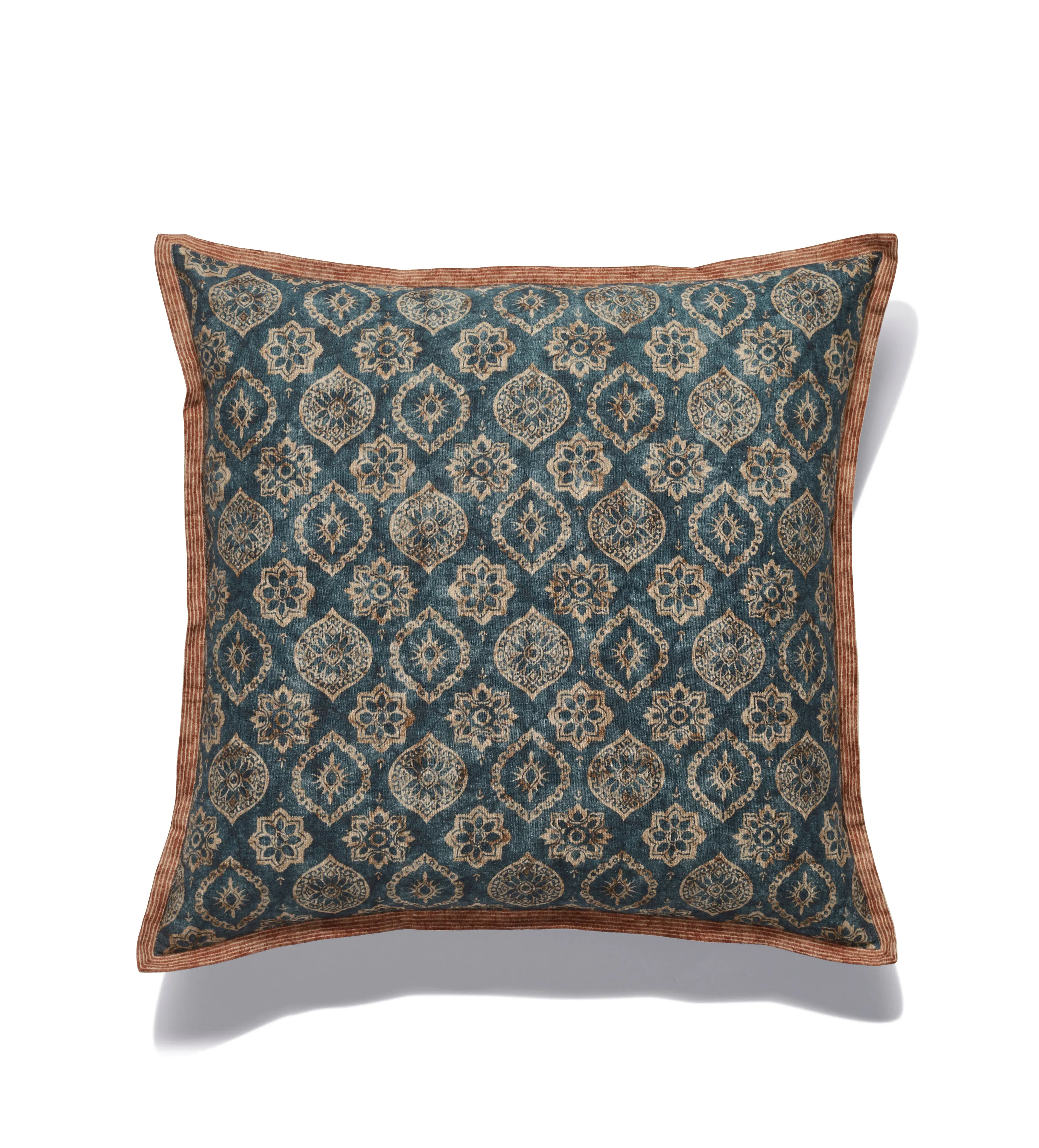 Cushion Cover with Star Motifs - Blue, Cotton image
