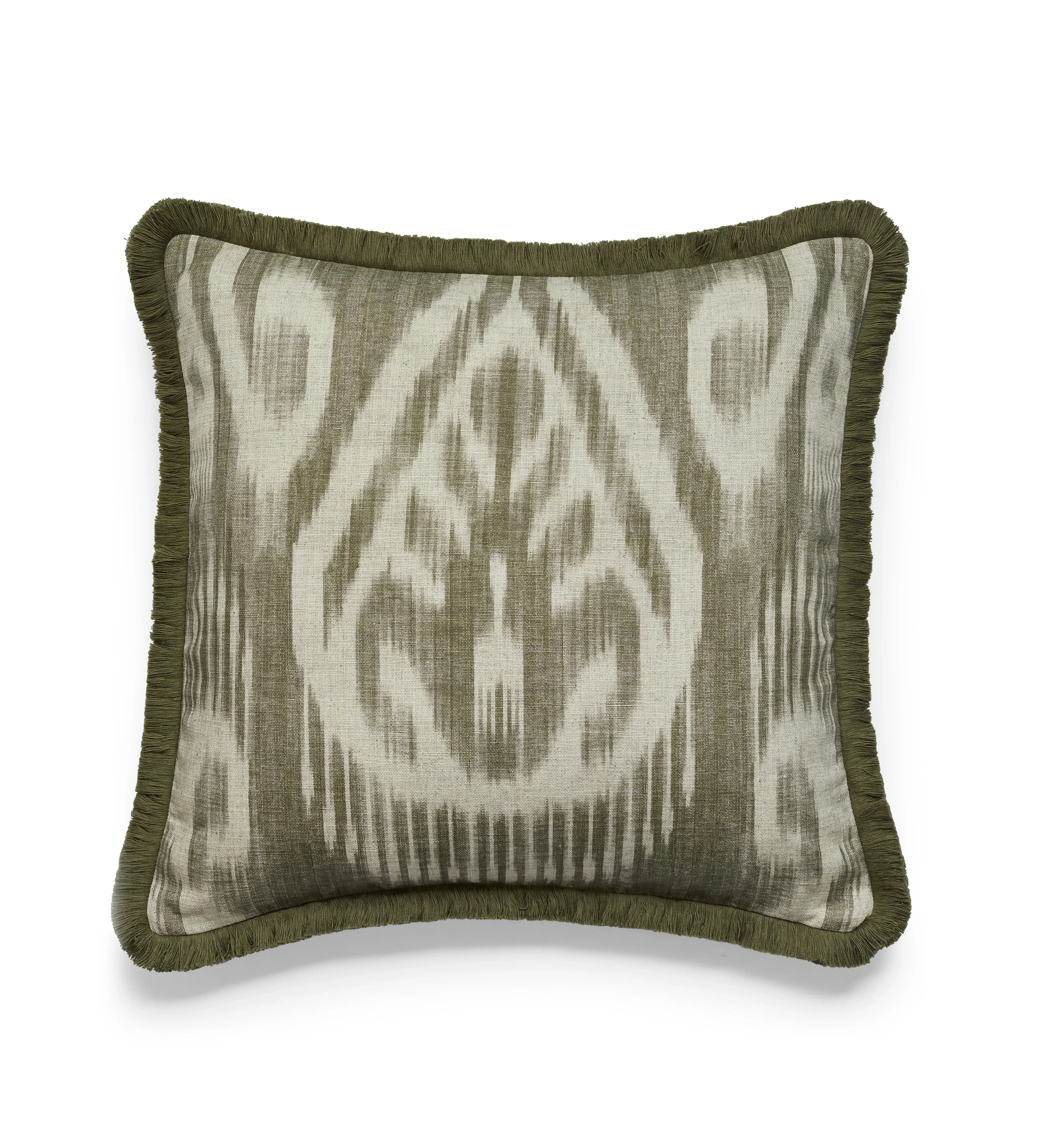 Cushion Cover with Texture - Olive, Cotton Hemp