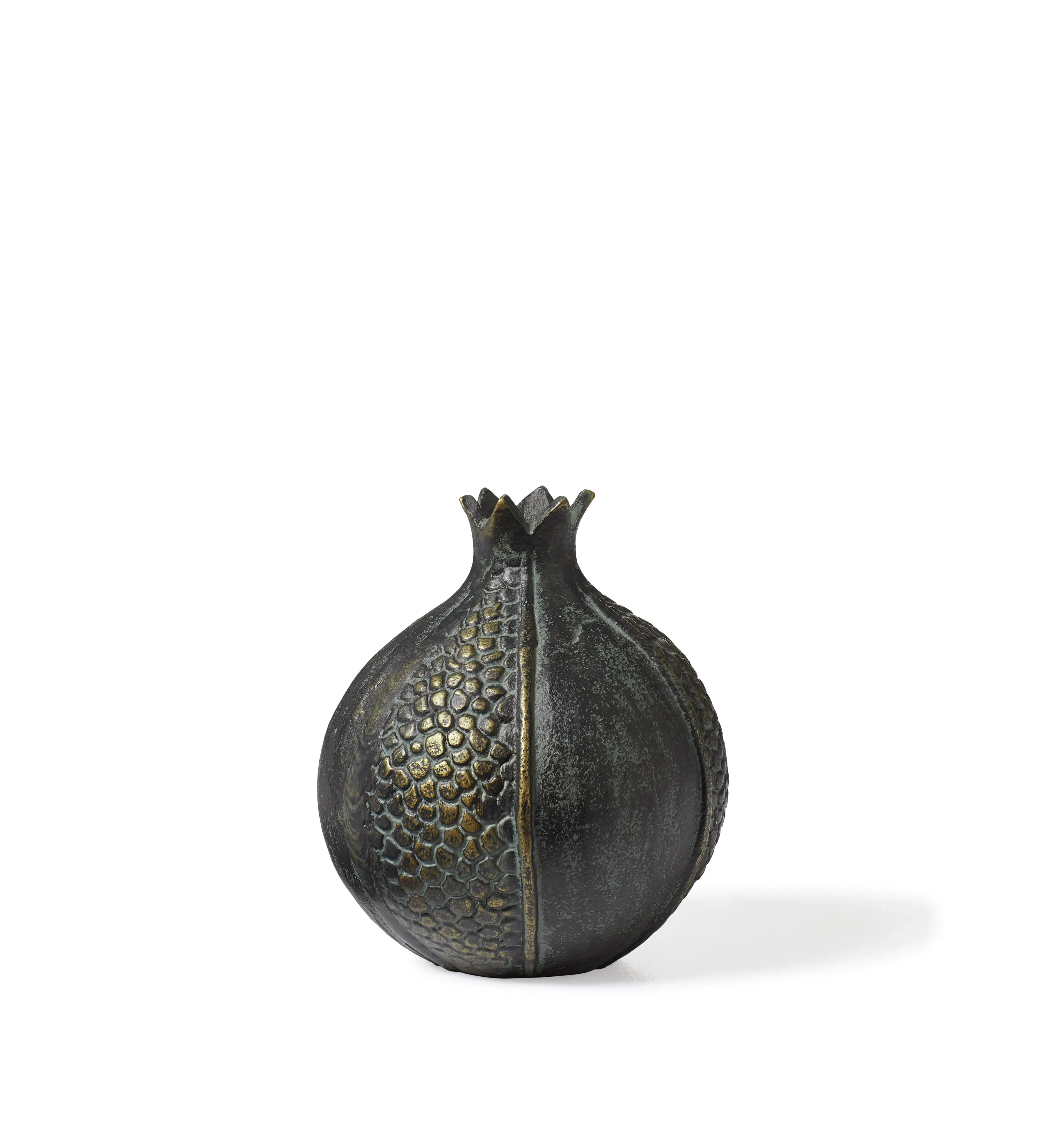 Decorative Pomegranate Ornament - Verdigris, Metal image