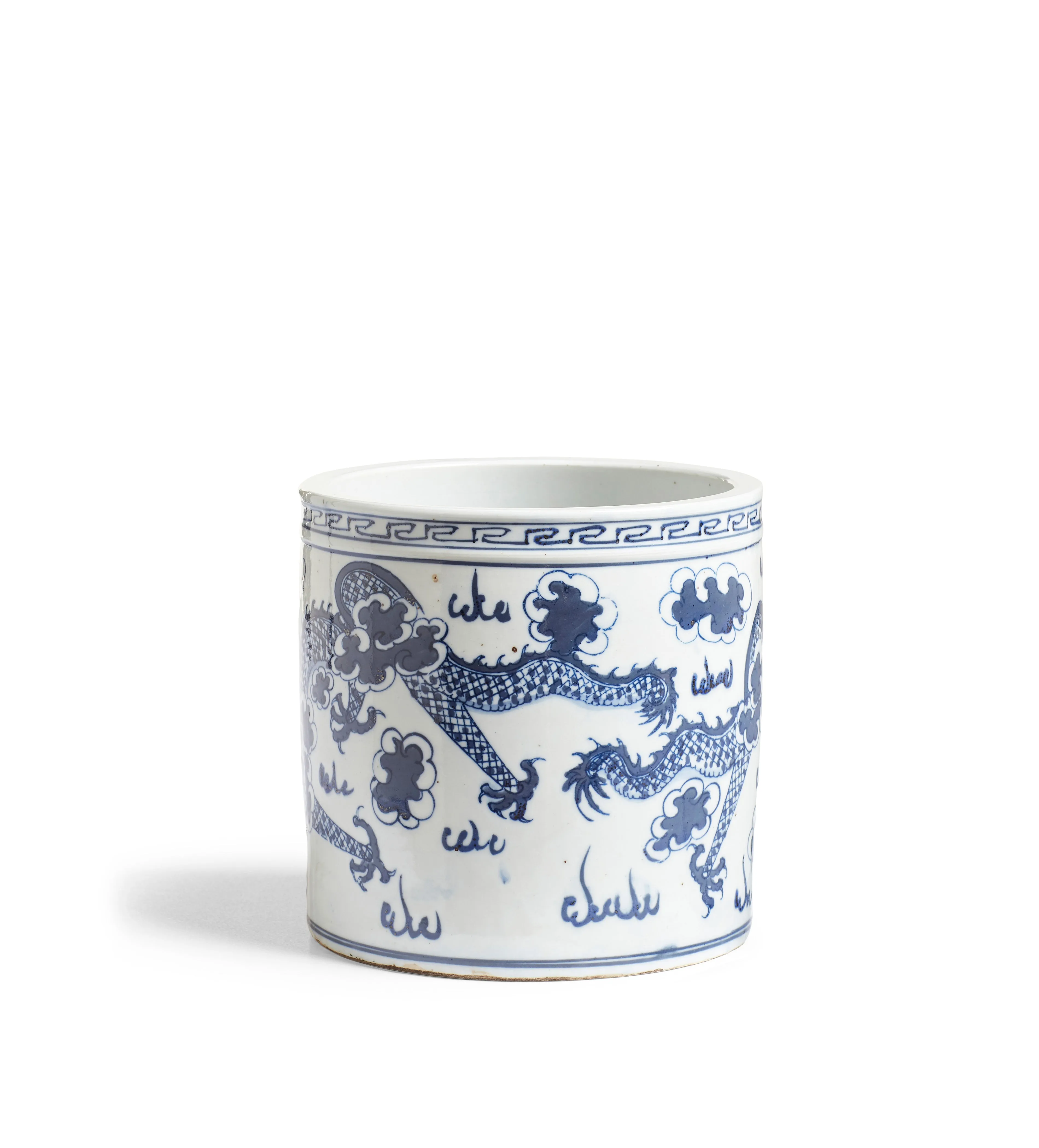 Decorative Pot with Chinoiserie Design - Ceramic