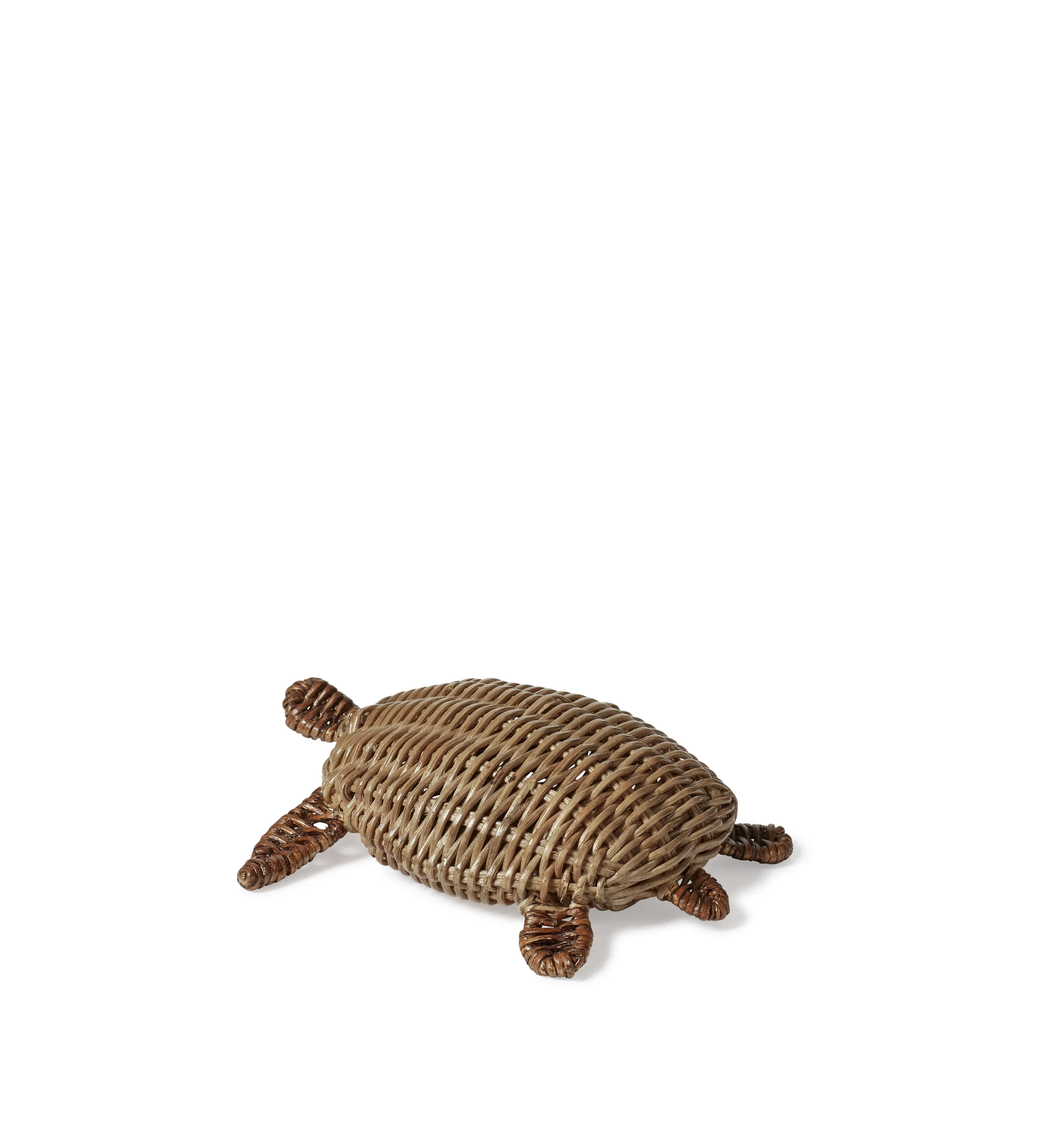 Decorative Turtle Ornament - Vintage Grey, Rattan image