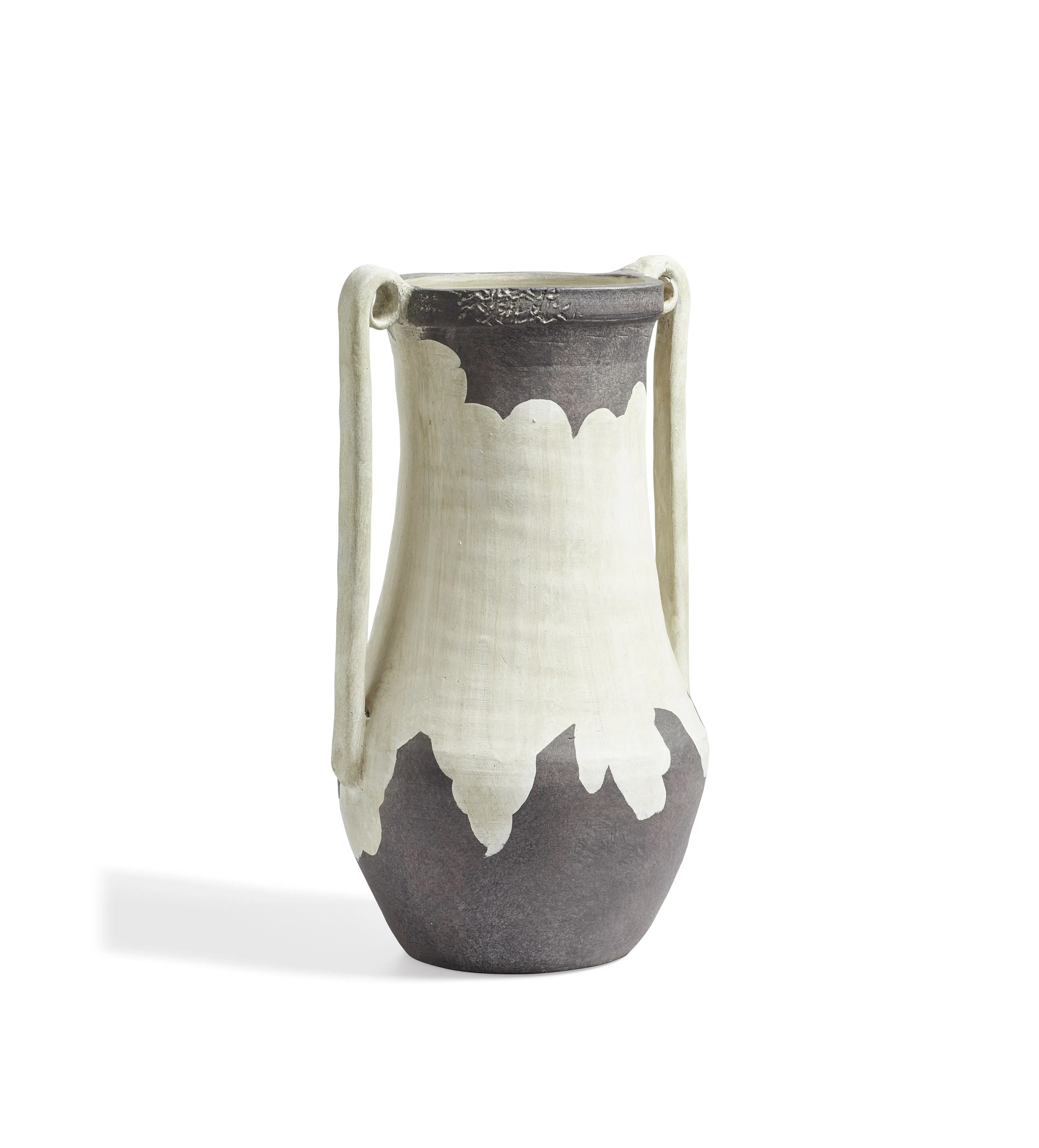 Decorative Vase with Handles - Black/White image