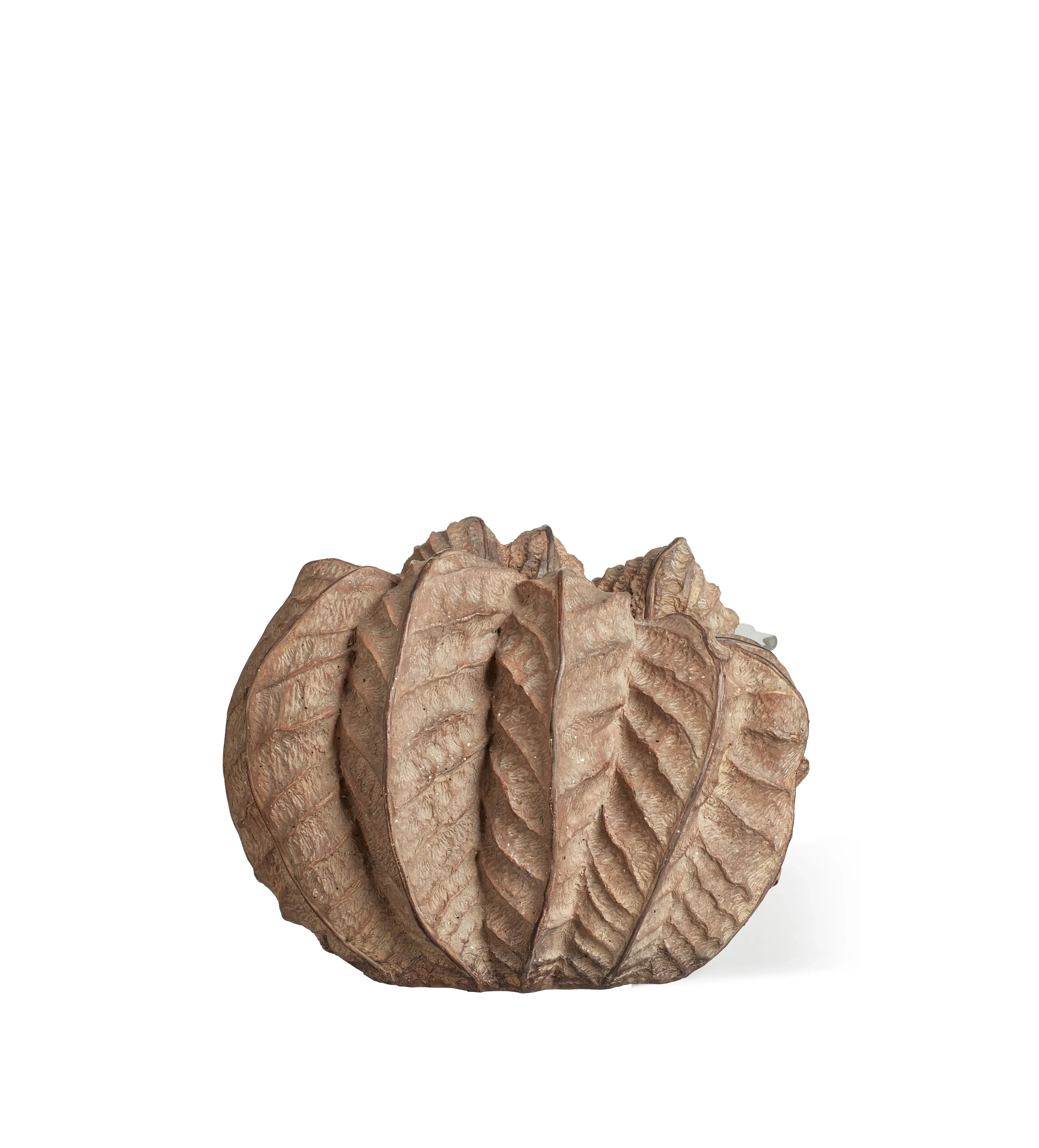 Decorative Vase with Leafy Design - Brown image