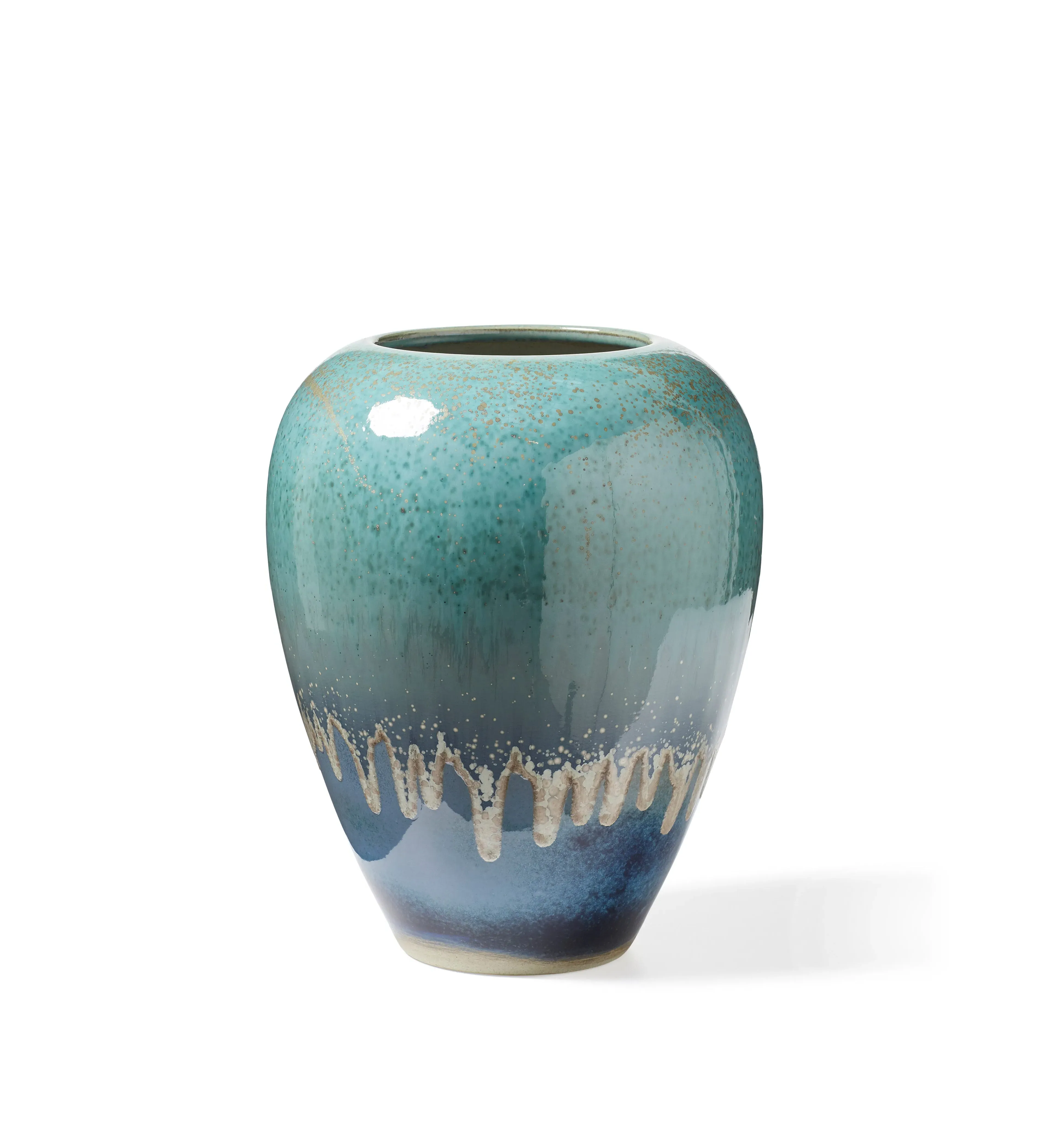 Decorative Vase with Reactive Glaze - Aruba Blue image