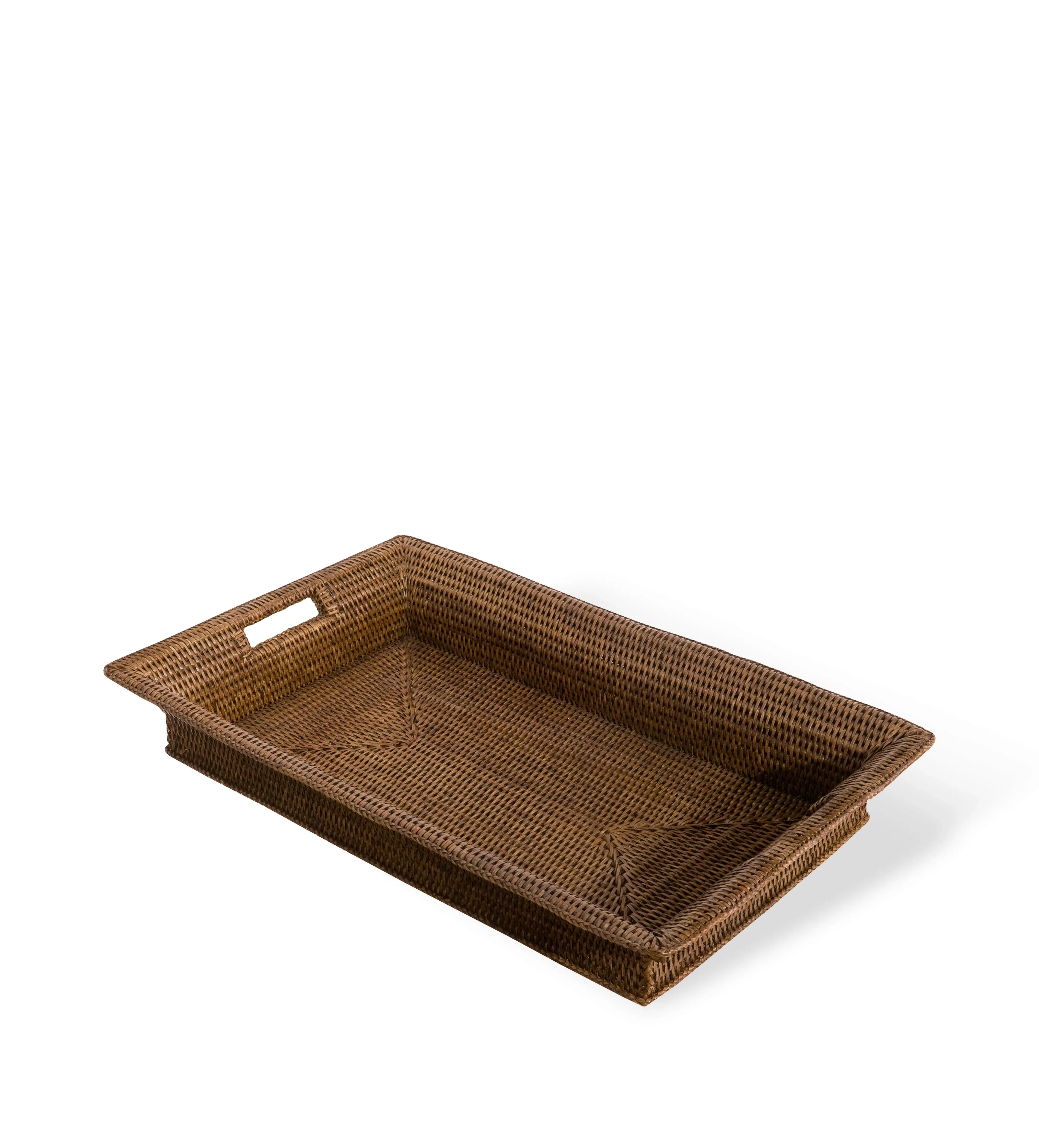 Deep Serving Tray - Brown, Rattan image
