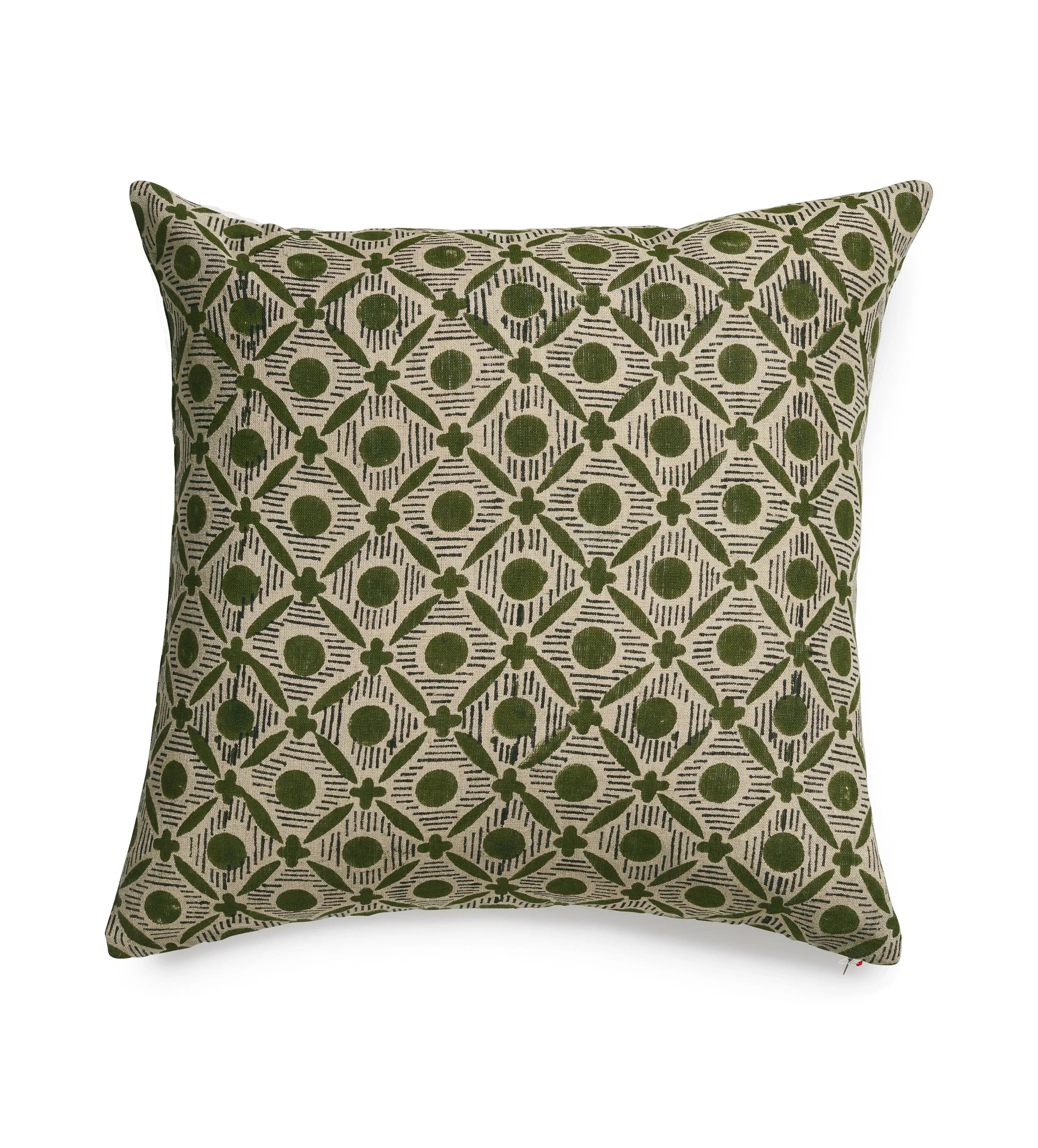 Diamond Pattern Cushion Cover - Seaweed Green image