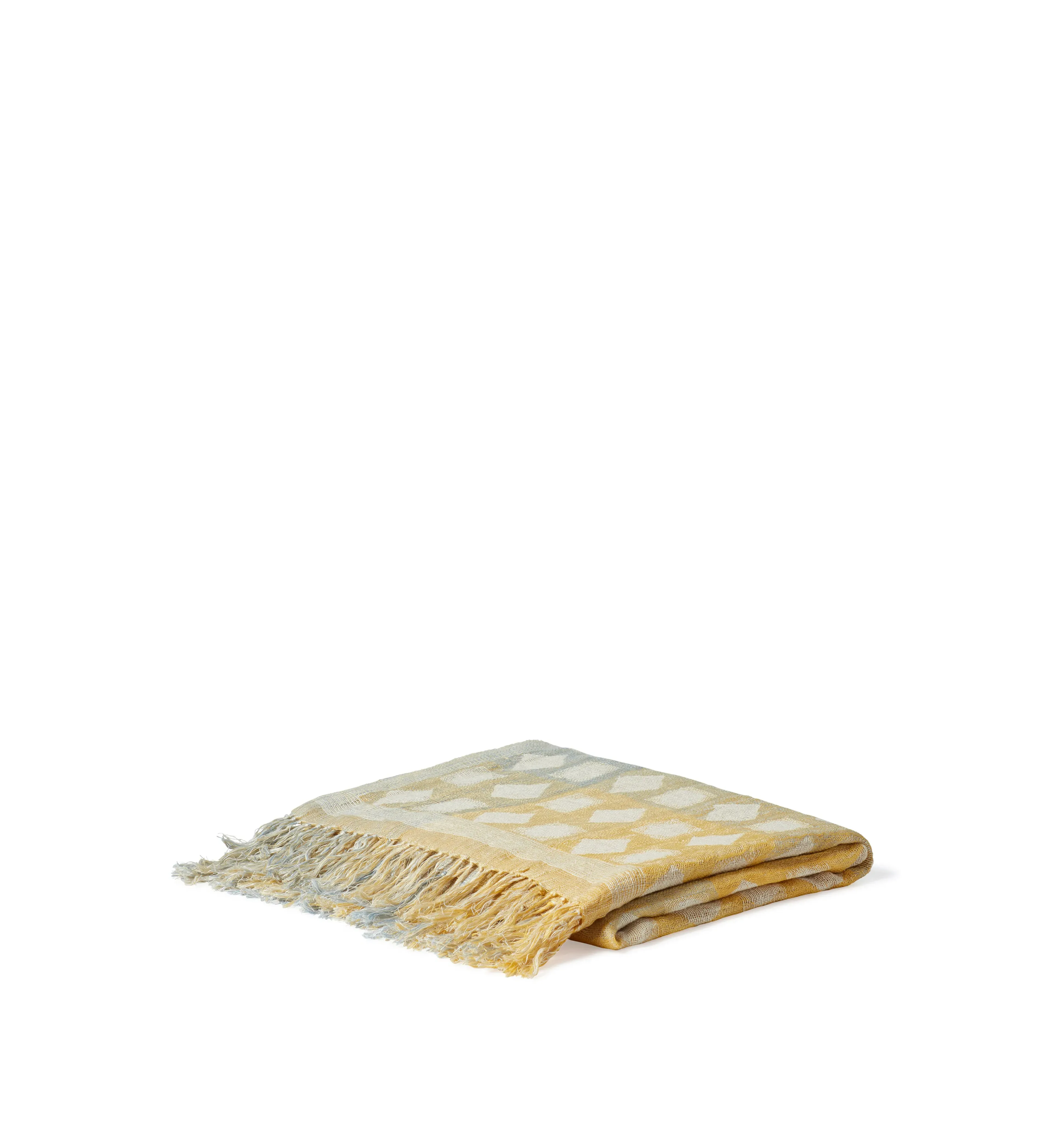 Diamond Pattern Throw - Multi, Linen Silk image