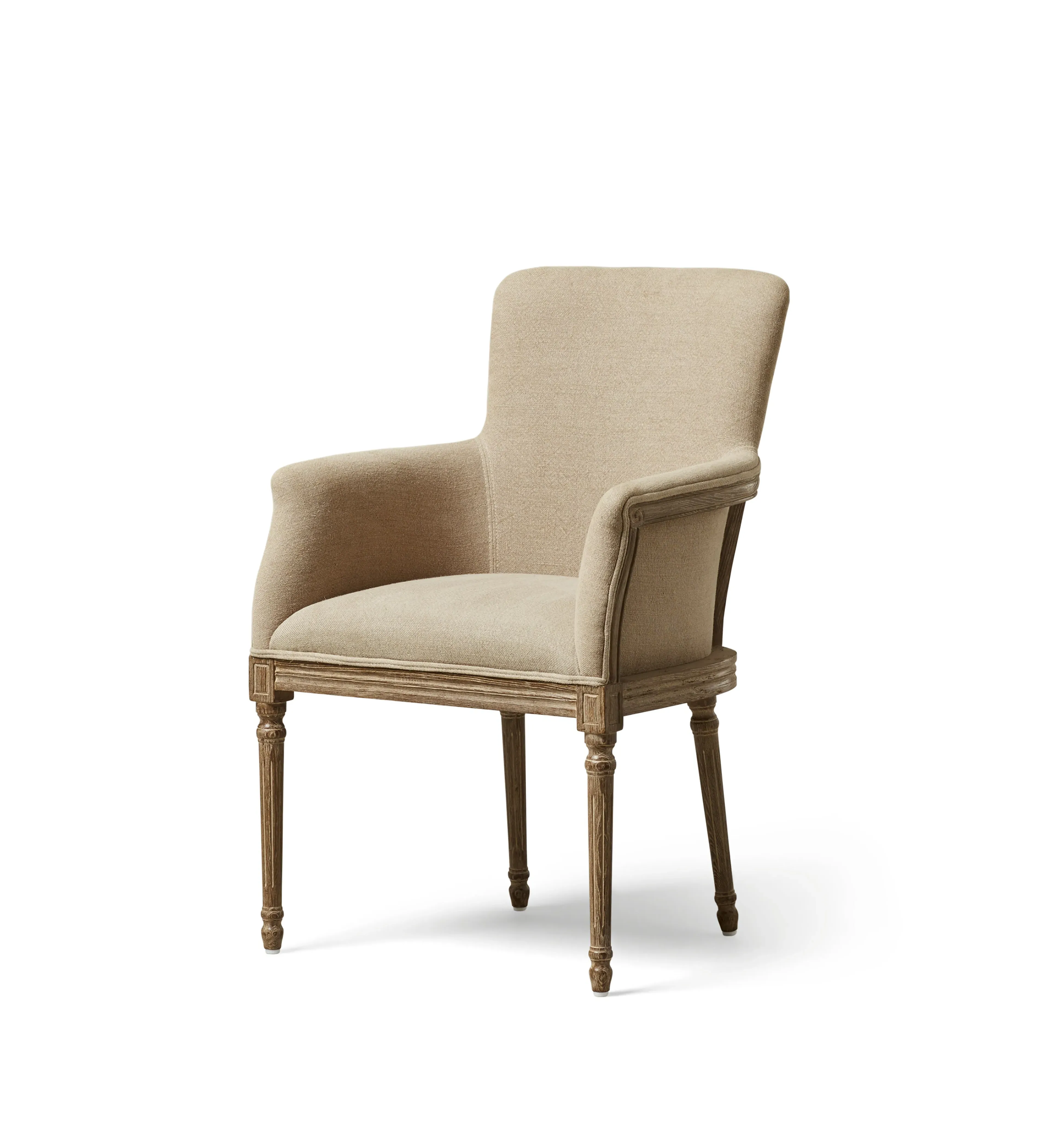 Dining Chair with Arms - Grey, Linen image